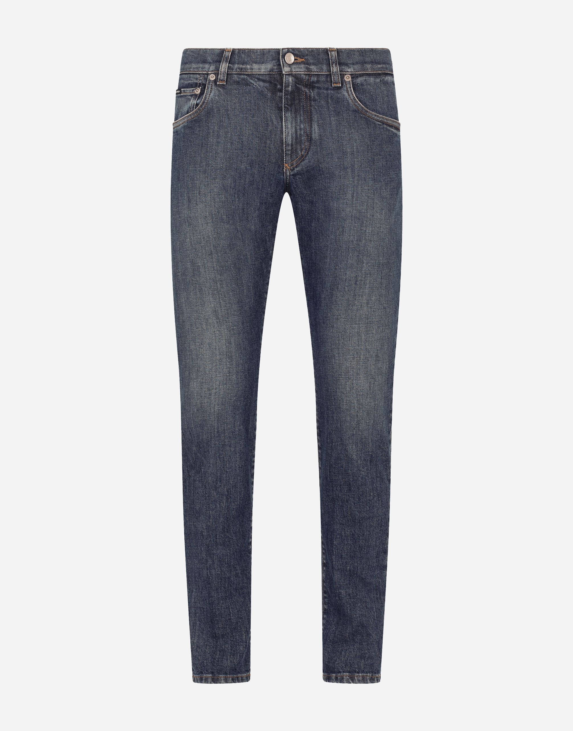 Light blue wash skinny stretch jeans in Multicolor