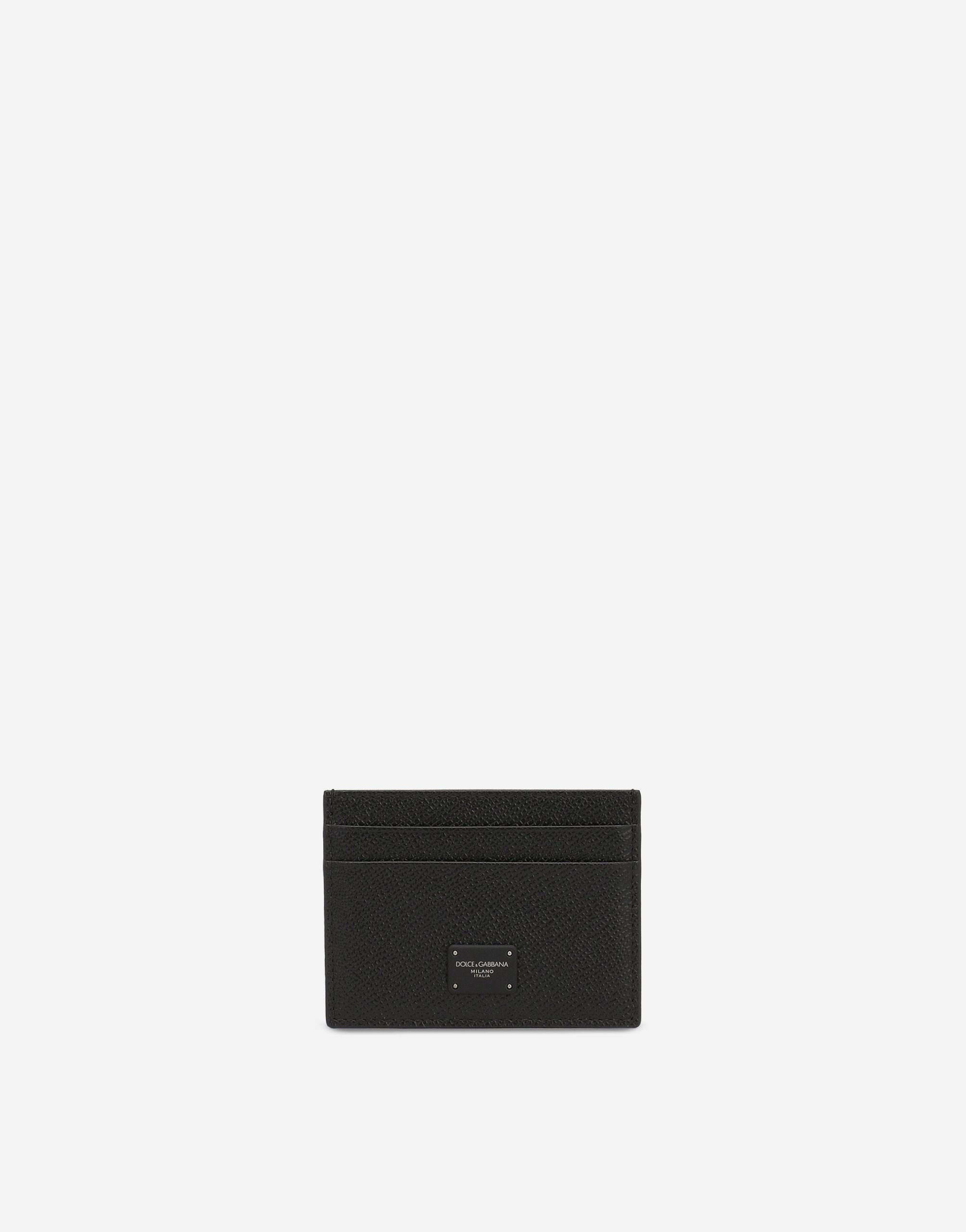 Dauphine calfskin card holder  in Black