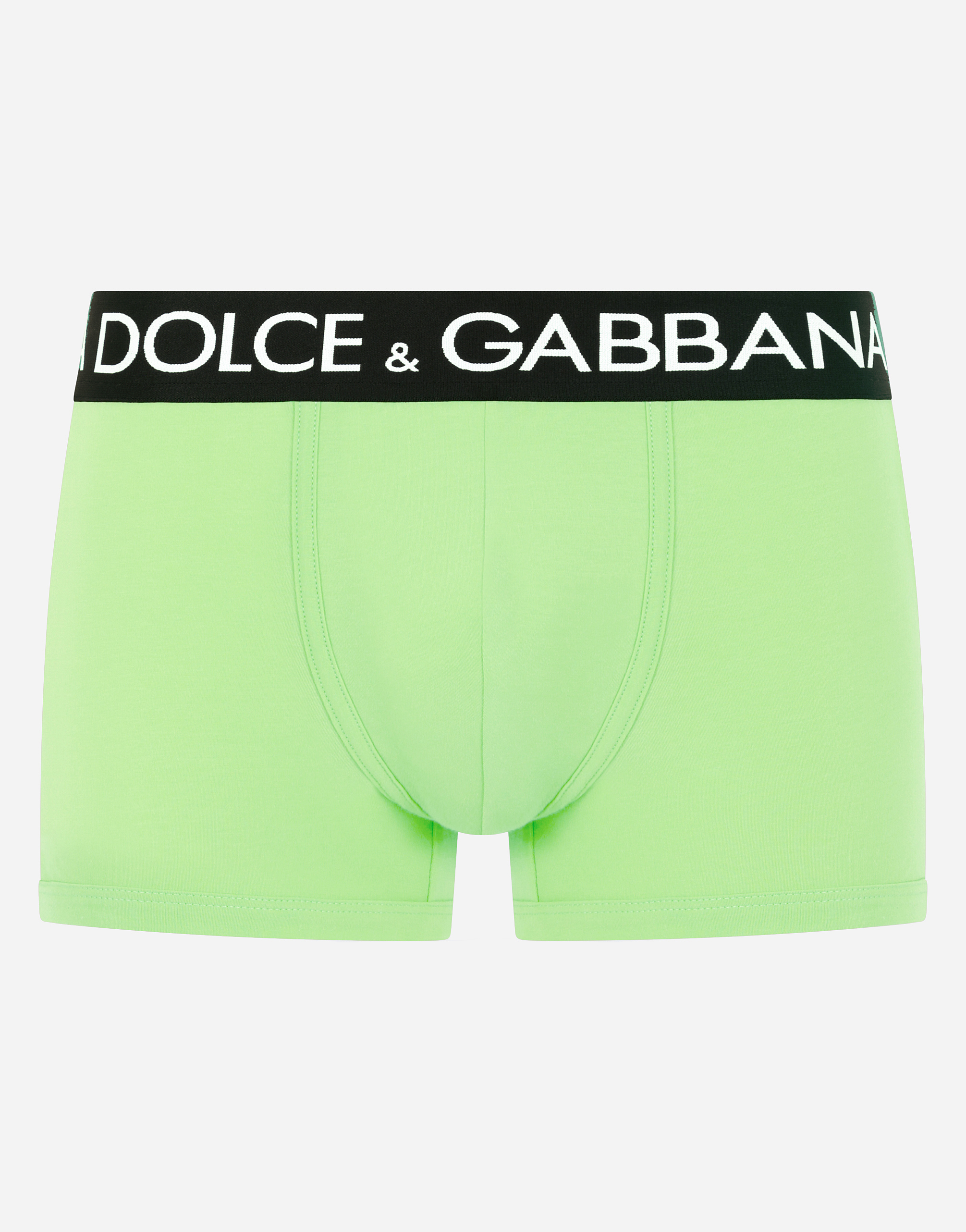 Two-way stretch cotton boxers in Green