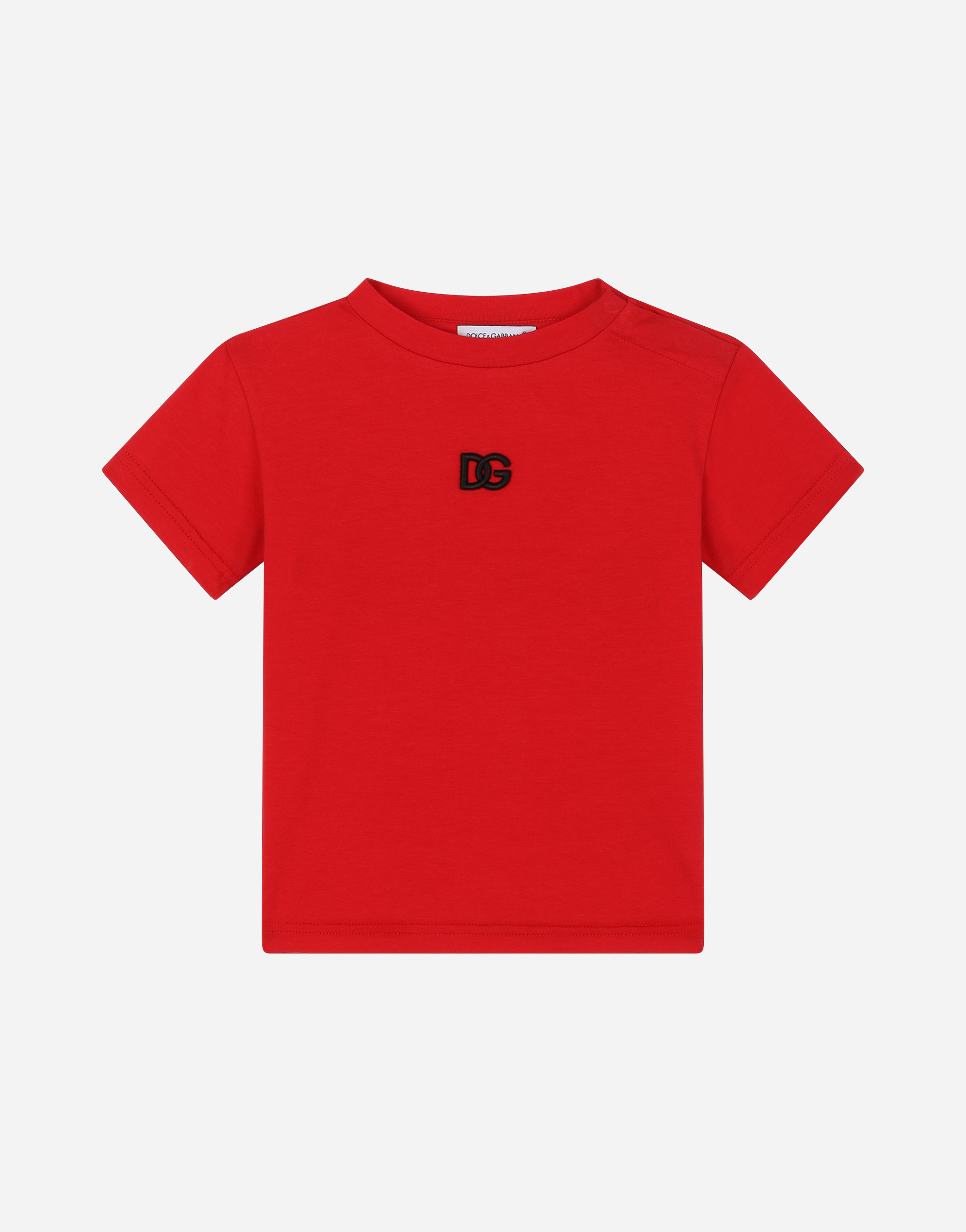 Printed jersey T-shirt with DG logo in Red