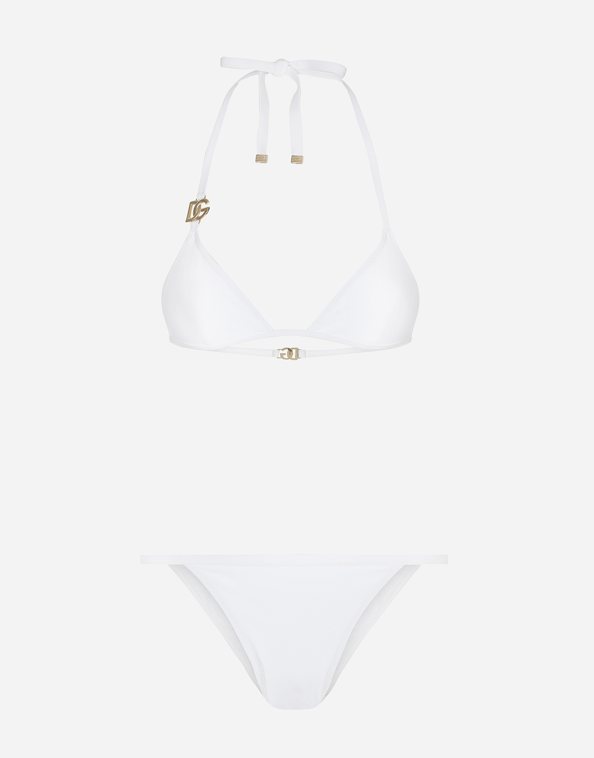 Triangle bikini with DG logo in White