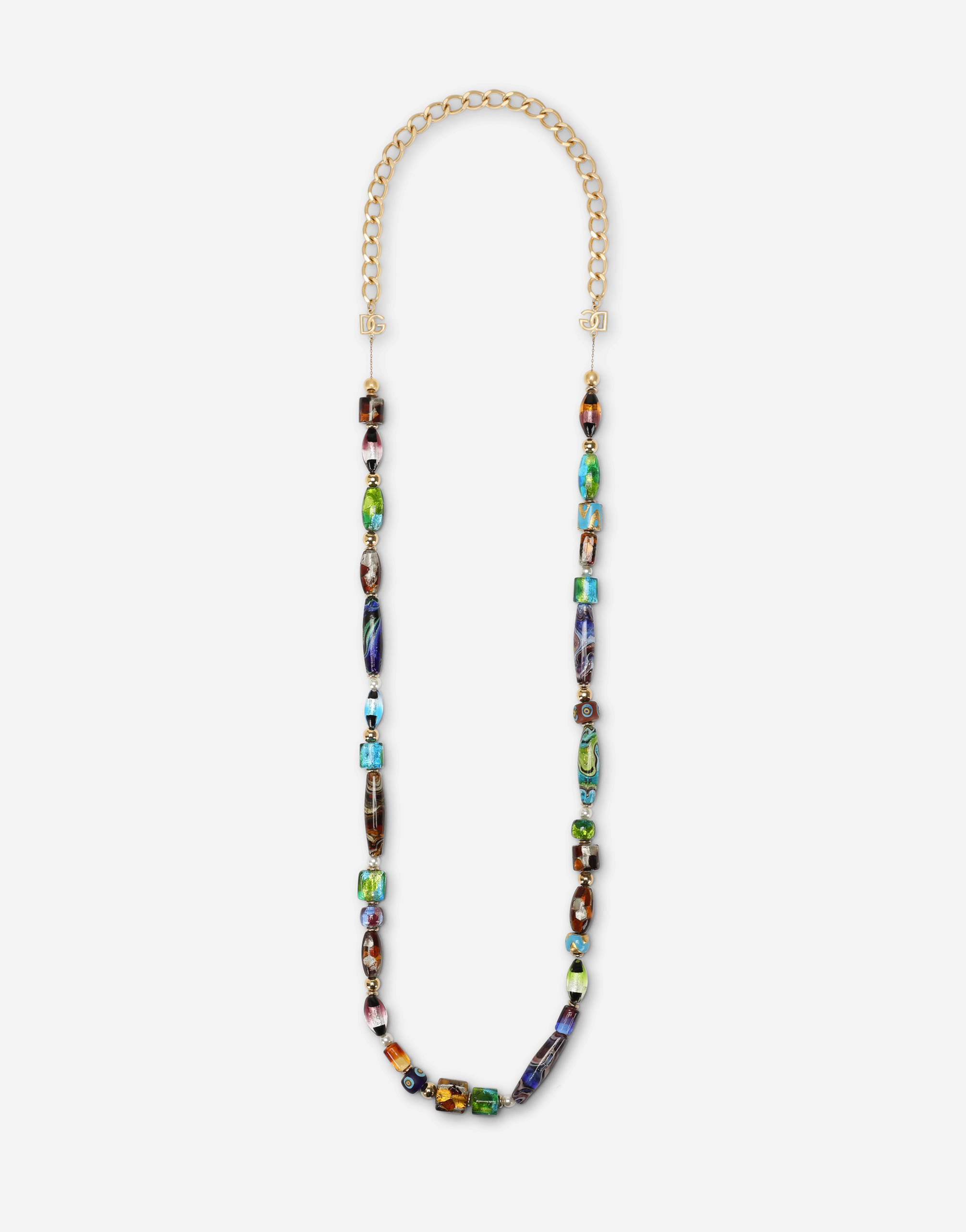 Sautoir necklace with murrine in Multicolor