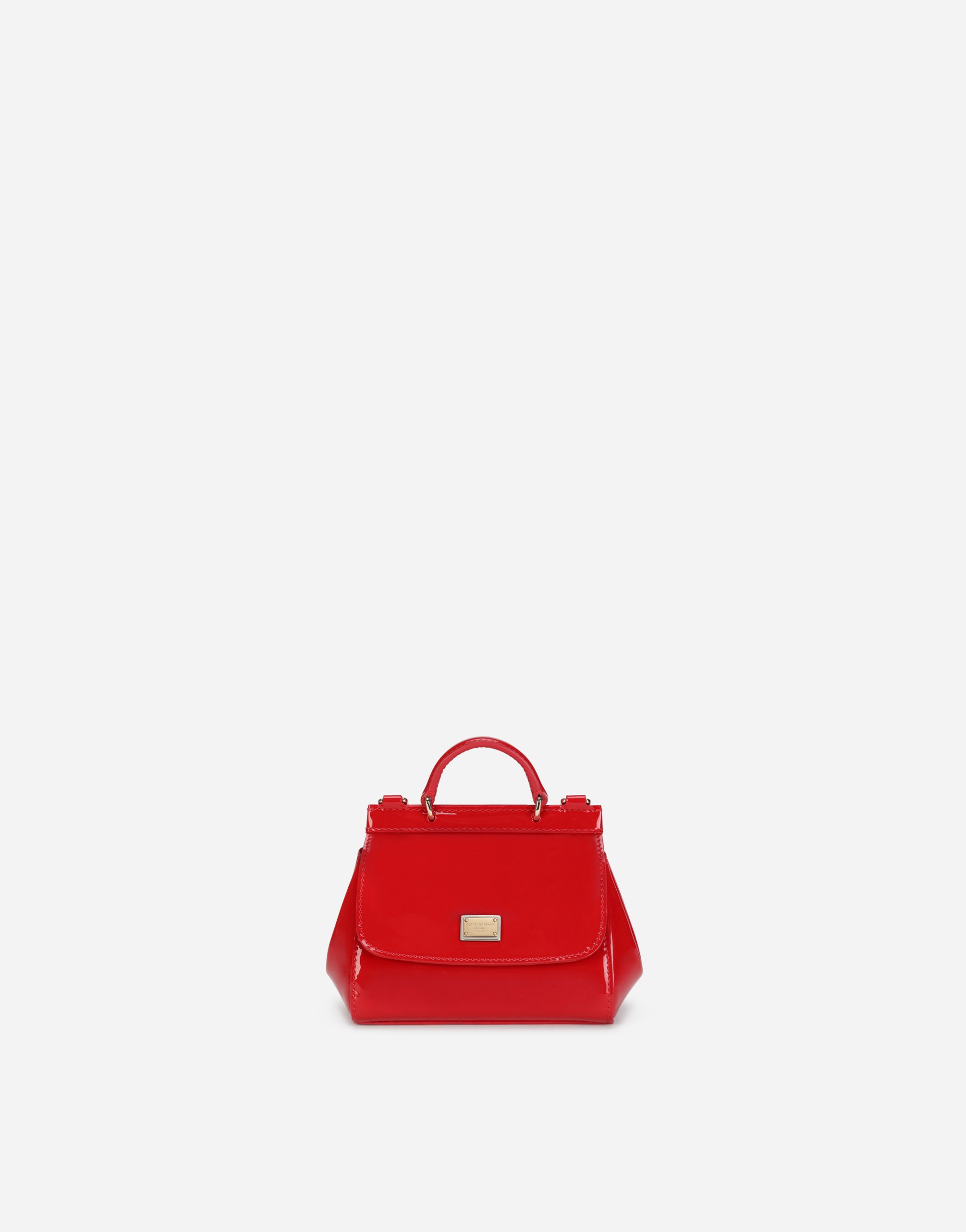 Patent leather mini Sicily bag in Red
