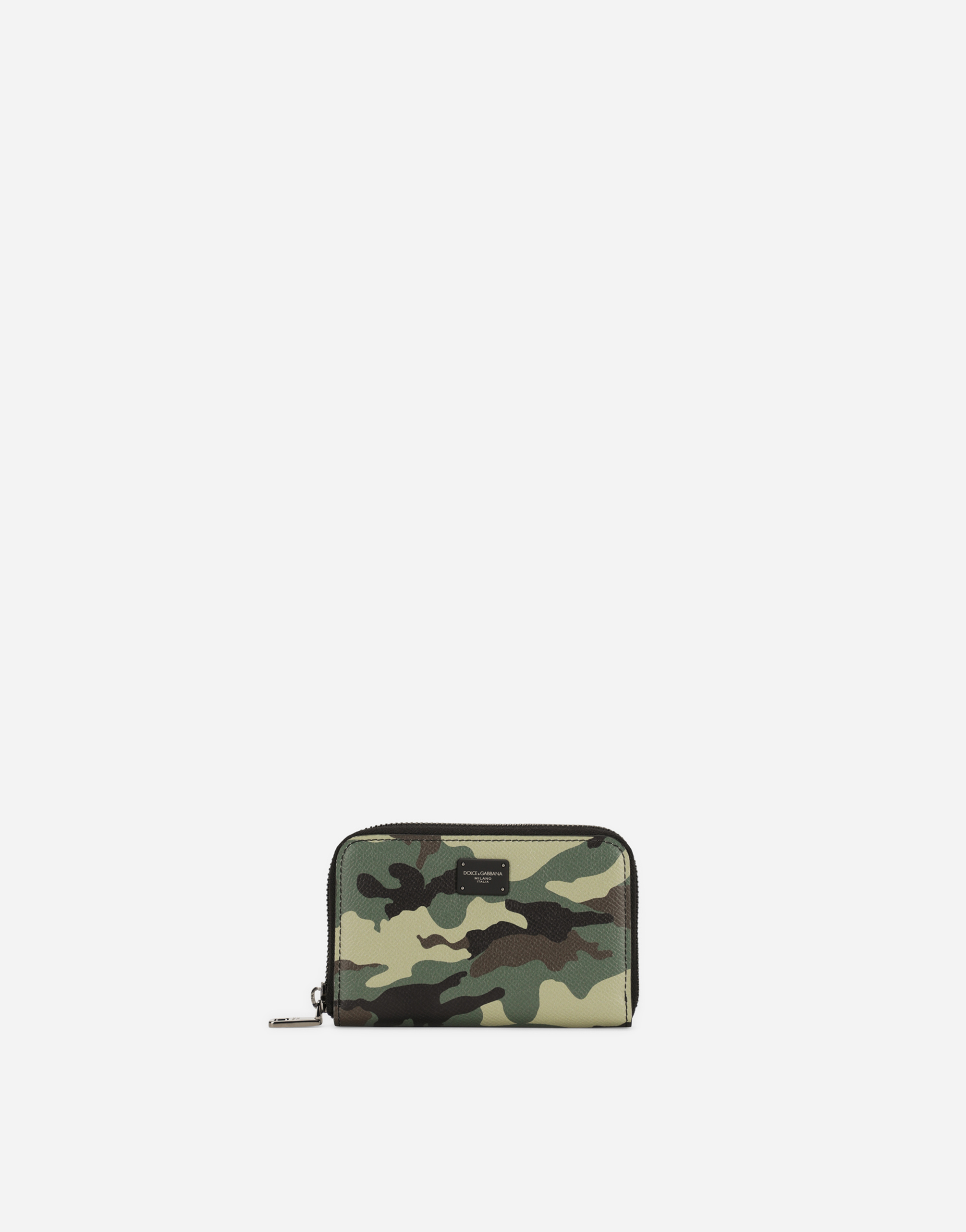 Small camouflage zip-around wallet in Multicolor
