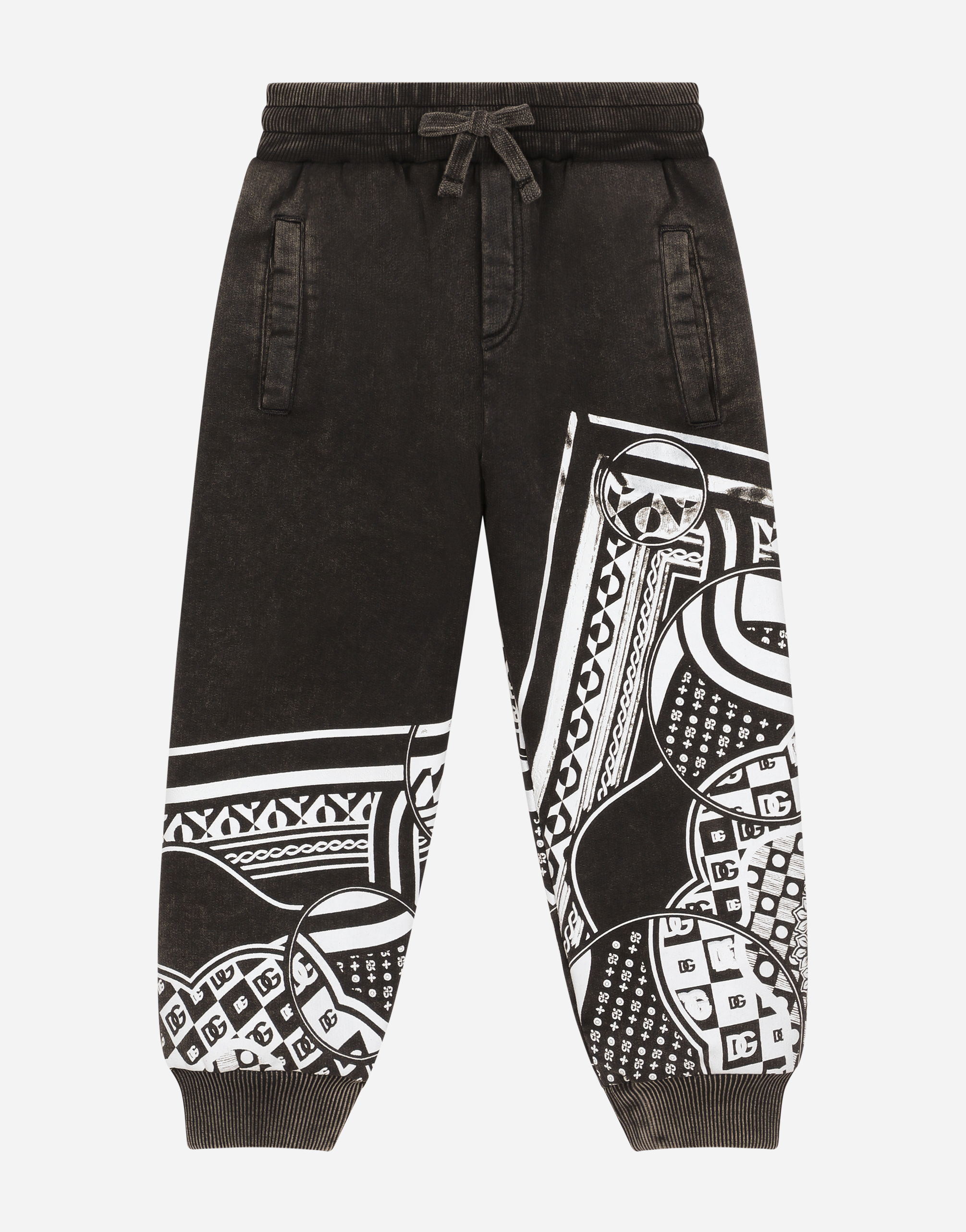 Jogging pants with bandanna print in Multicolor
