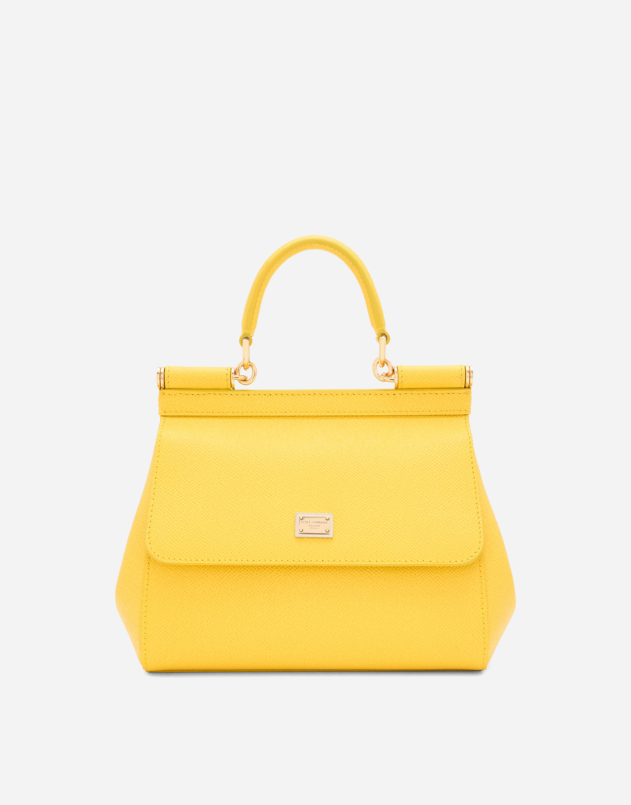 Medium Sicily handbag in Yellow