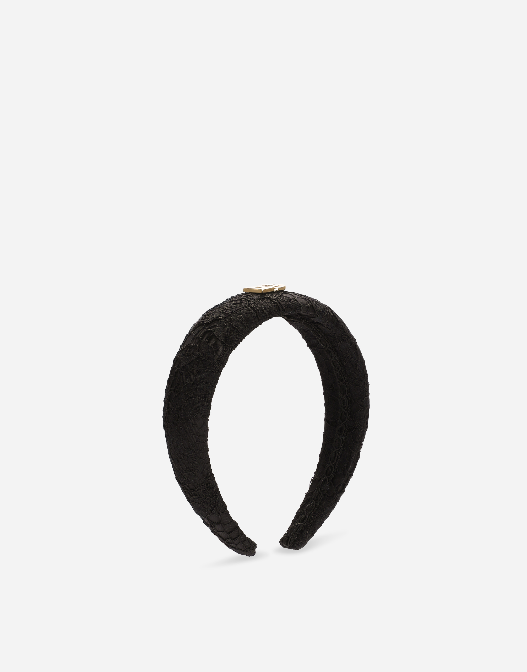 Cordonetto lace headband in Black