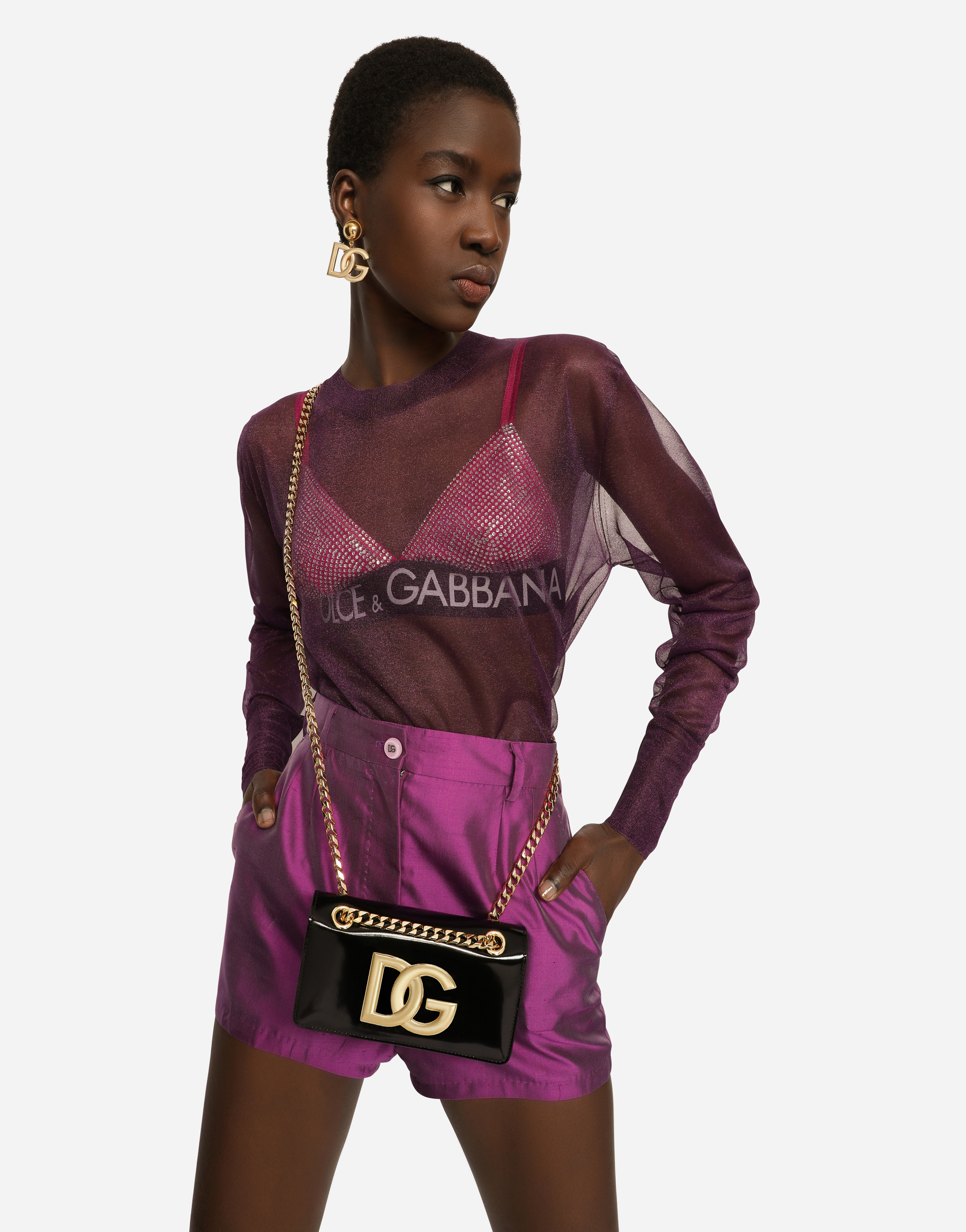 Shop Dolce & Gabbana Polished Calfskin 3.5 Phone Bag In Black