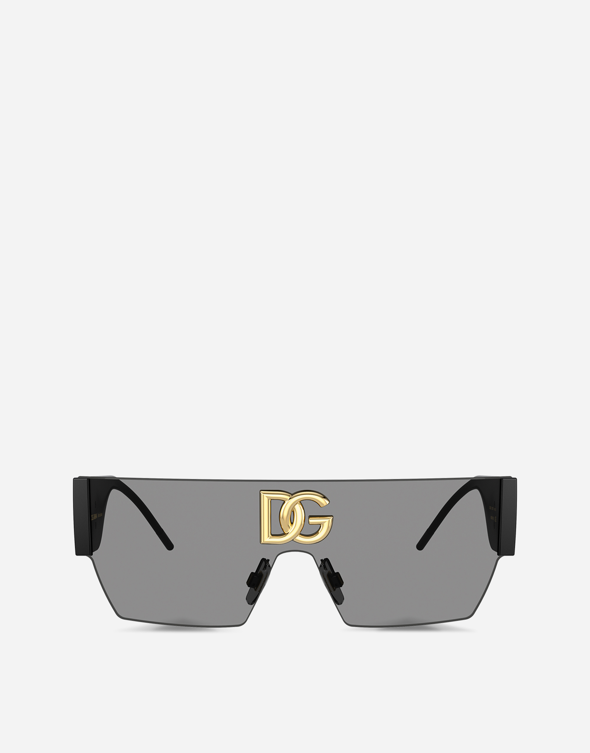 Geometric transparency sunglasses in Black