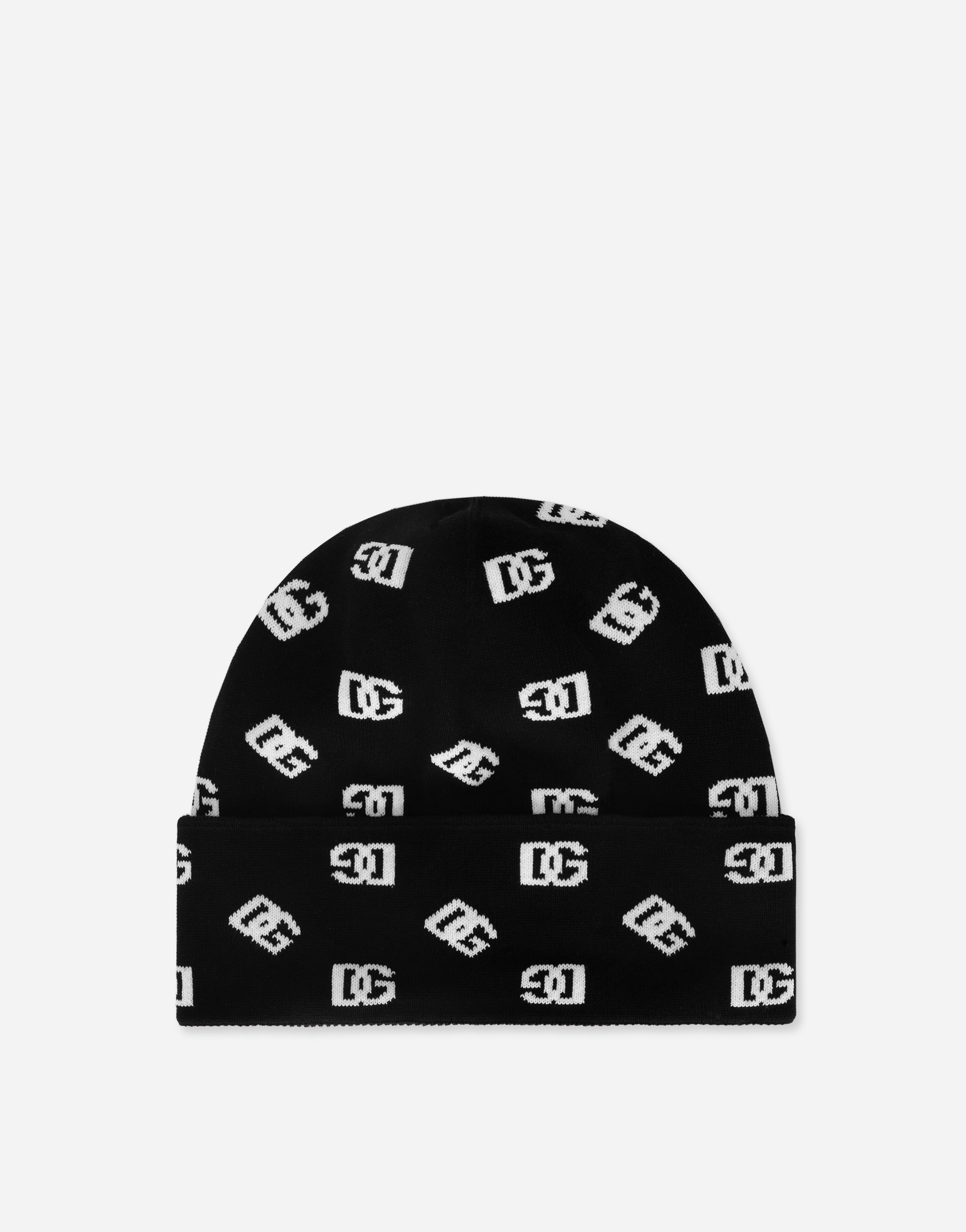 Jacquard knit hat with DG Monogram in Multicolor
