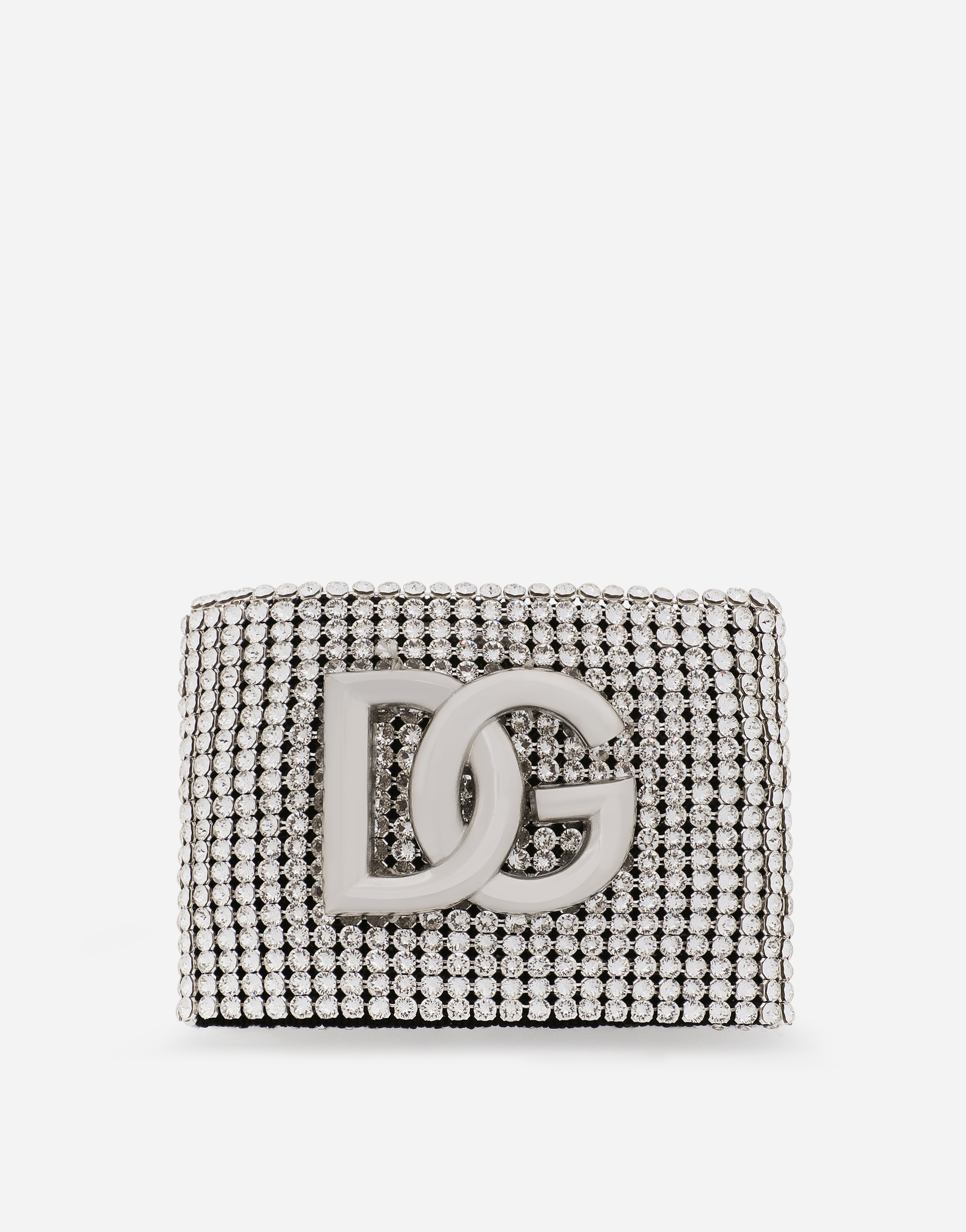 Crystal mesh bracelet with DG logo in Crystal