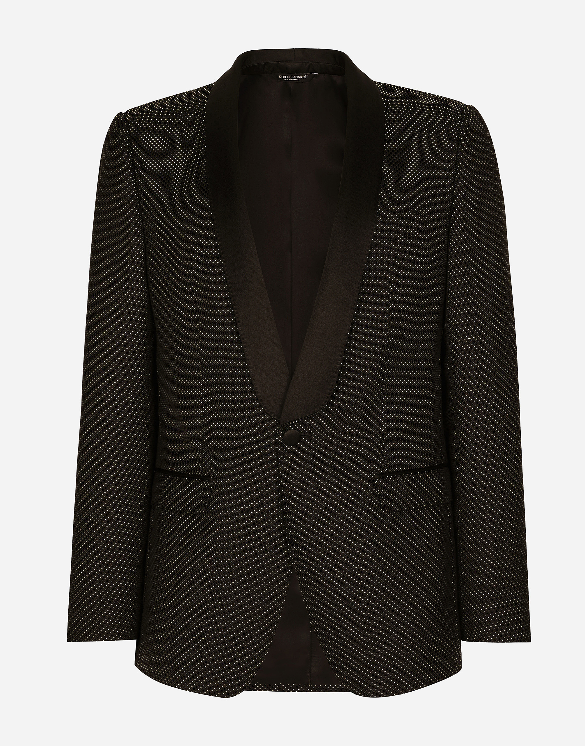 Stretch wool Martini-fit tuxedo suit in Multicolor