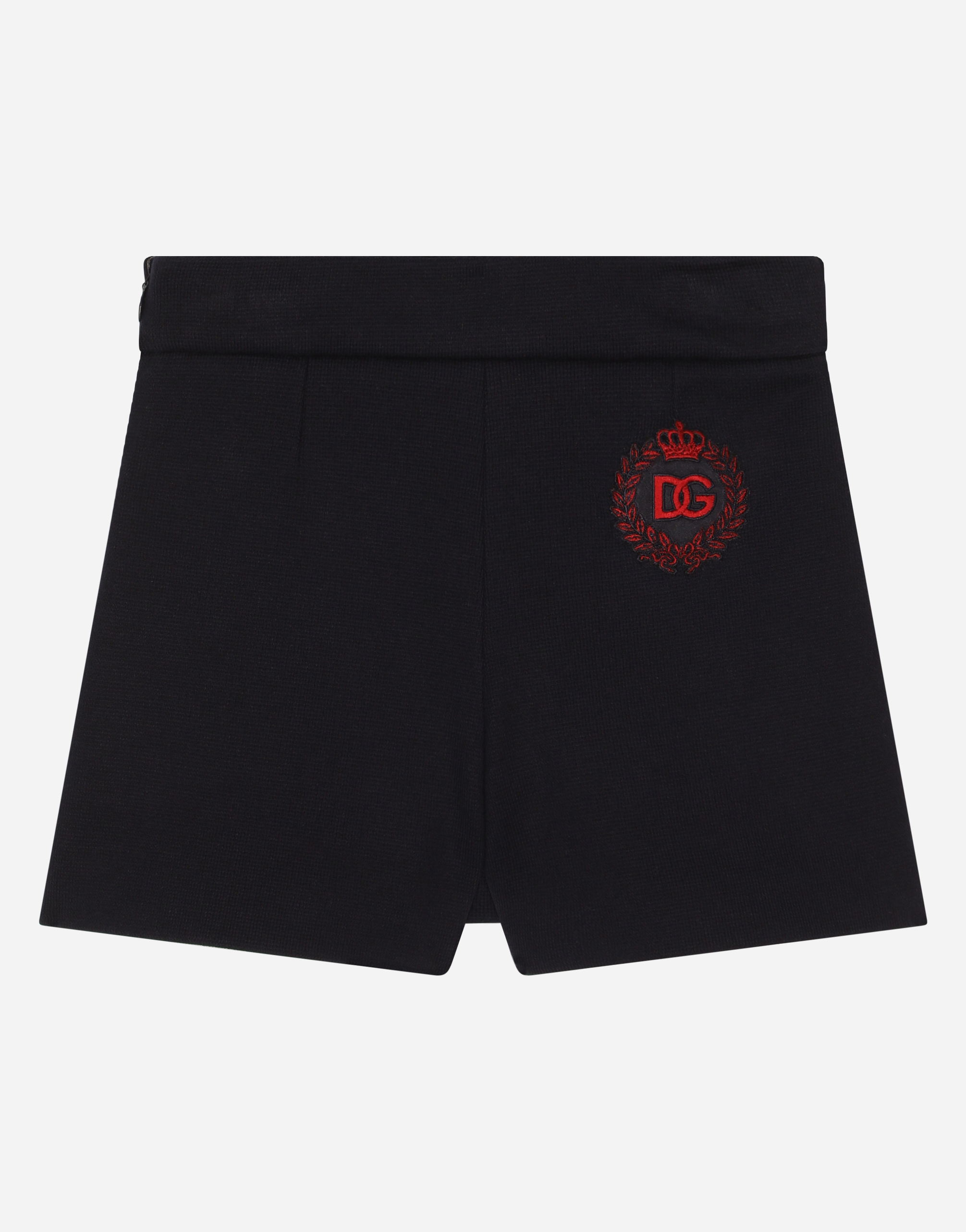Jersey shorts with DG logo patch in Blue