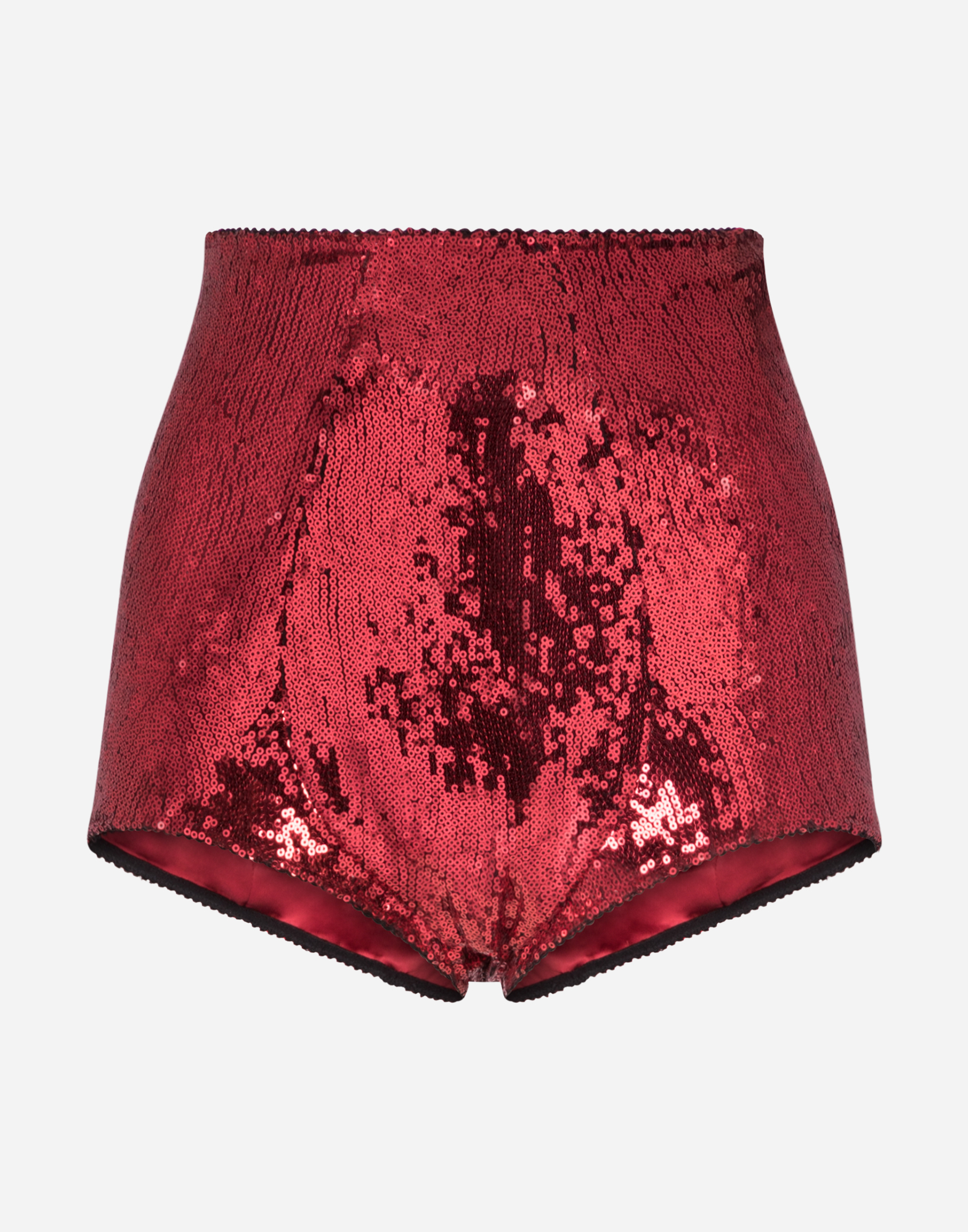 Sequined high-waisted panties in Red
