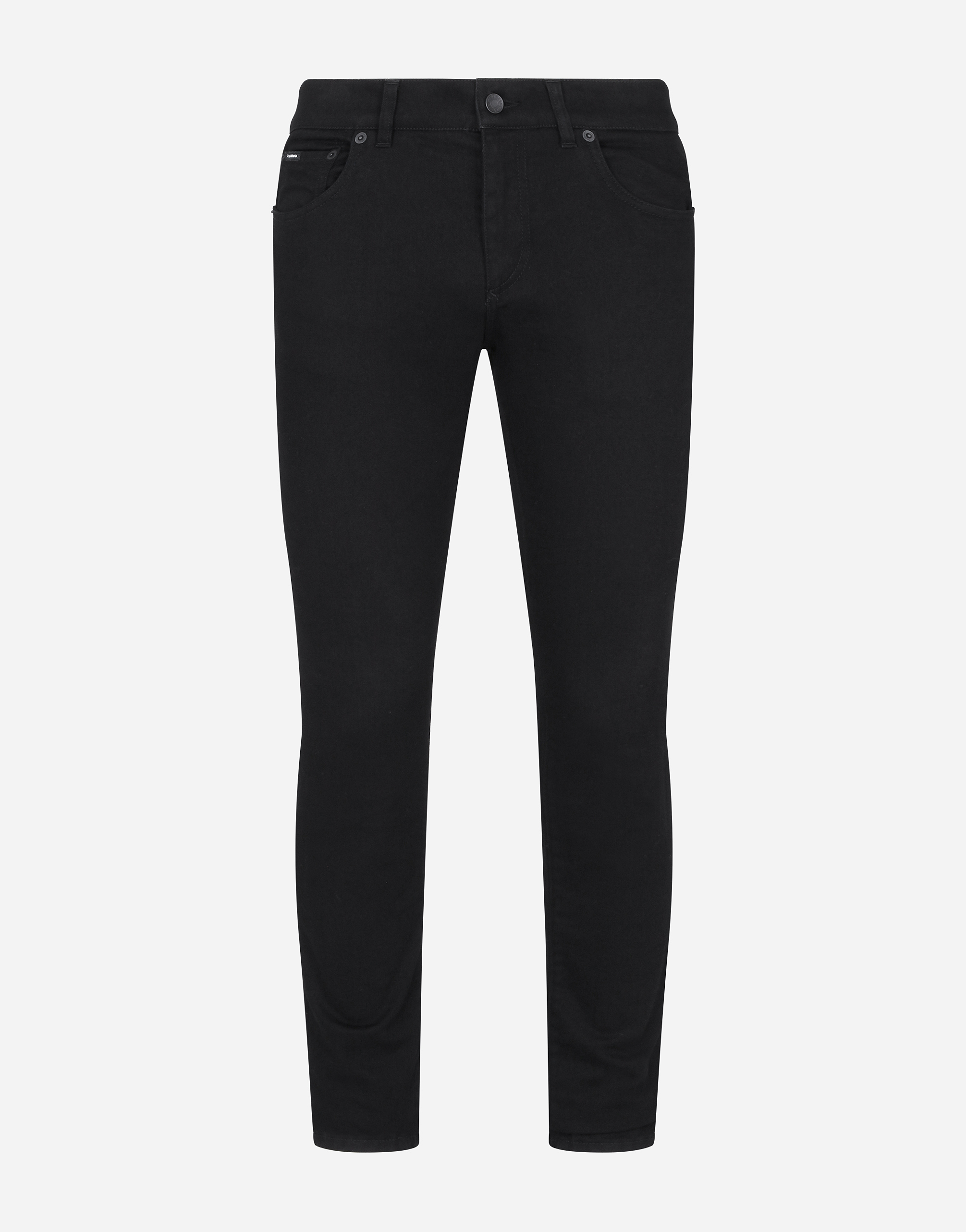 Black skinny stretch jeans with DG logo in Black