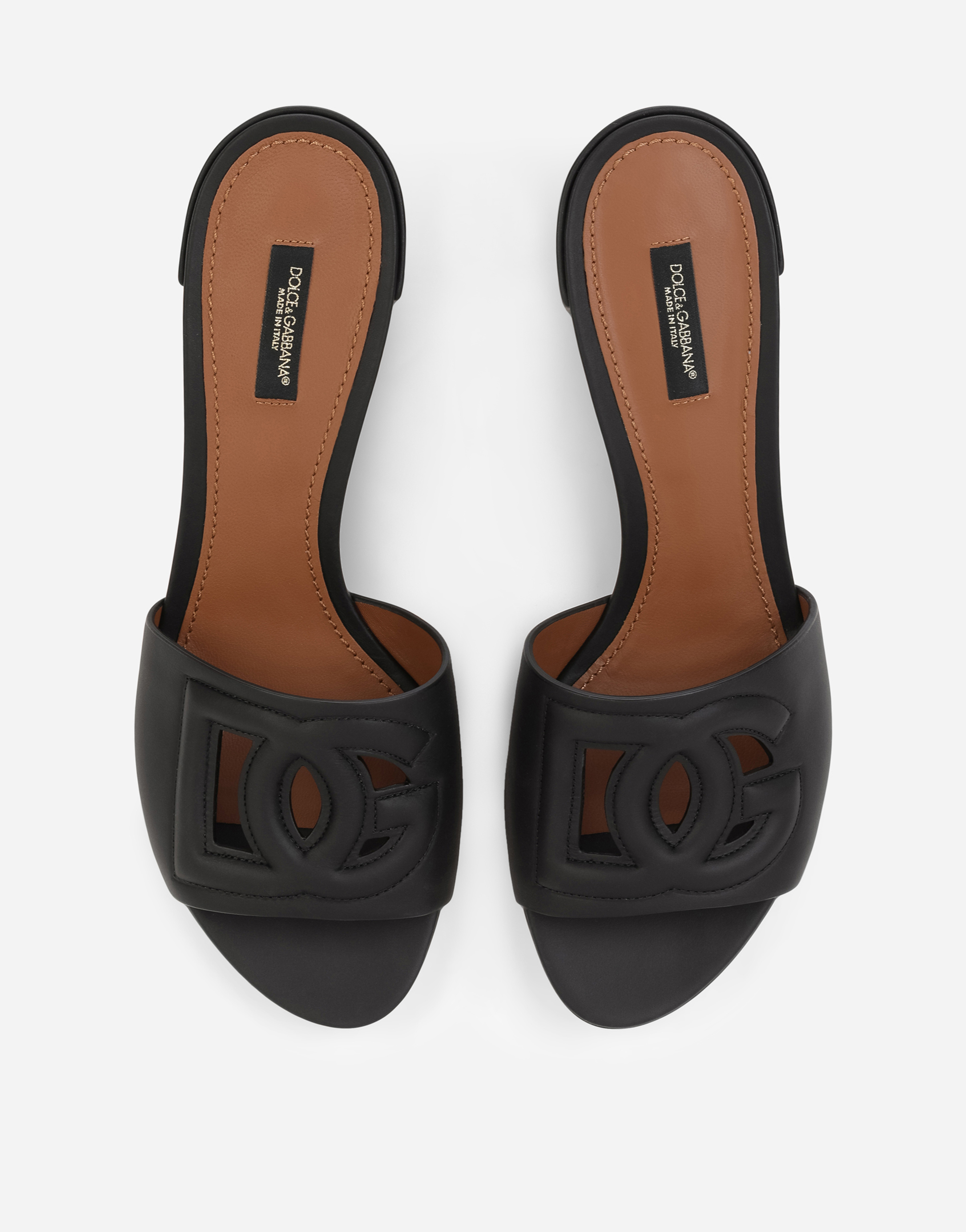 Damen Schuhe Absätze Mules Dolce & Gabbana Mule aus Kalbsleder und Logo DG millennials 