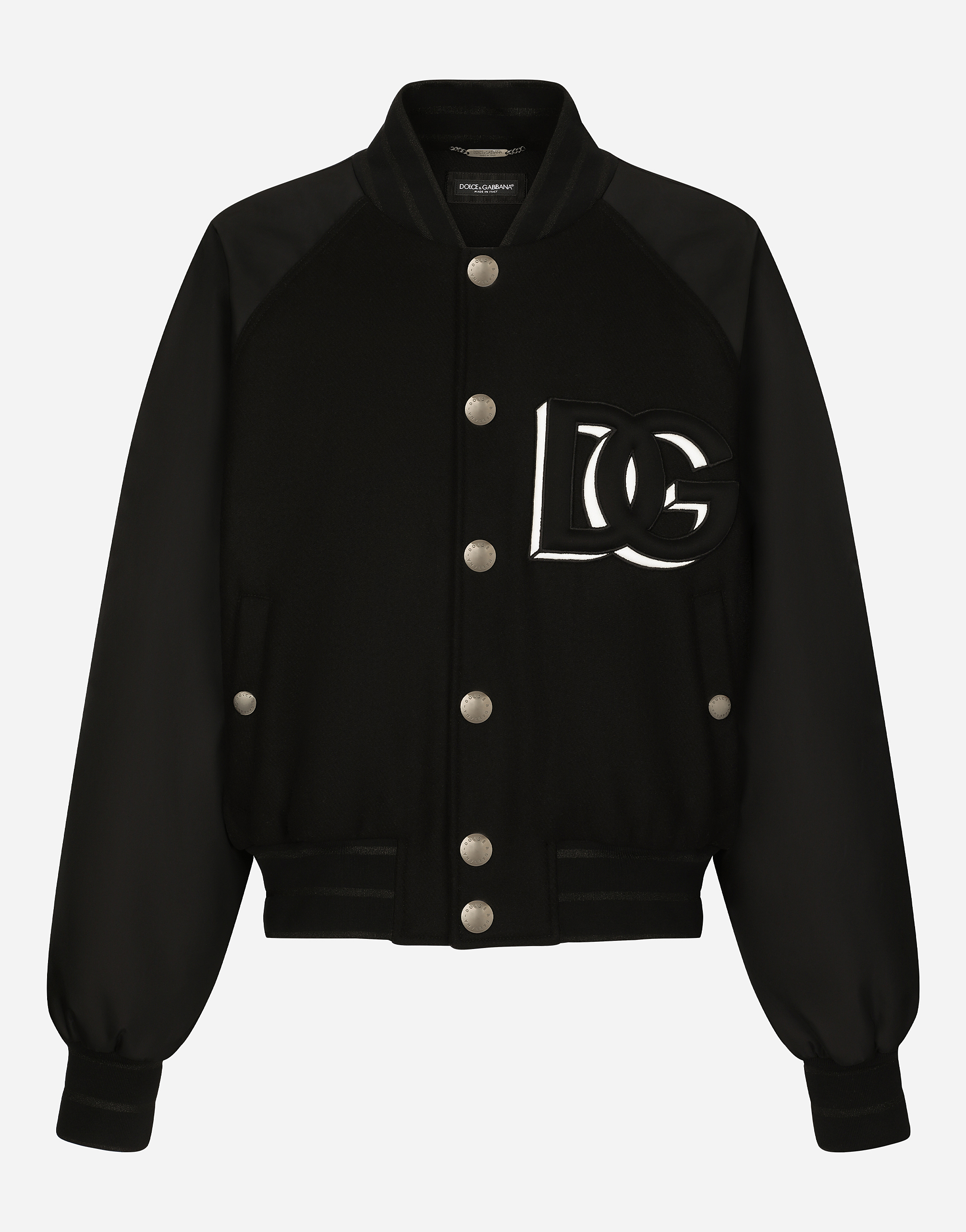 Wool and nylon jacket with DG patch in Black