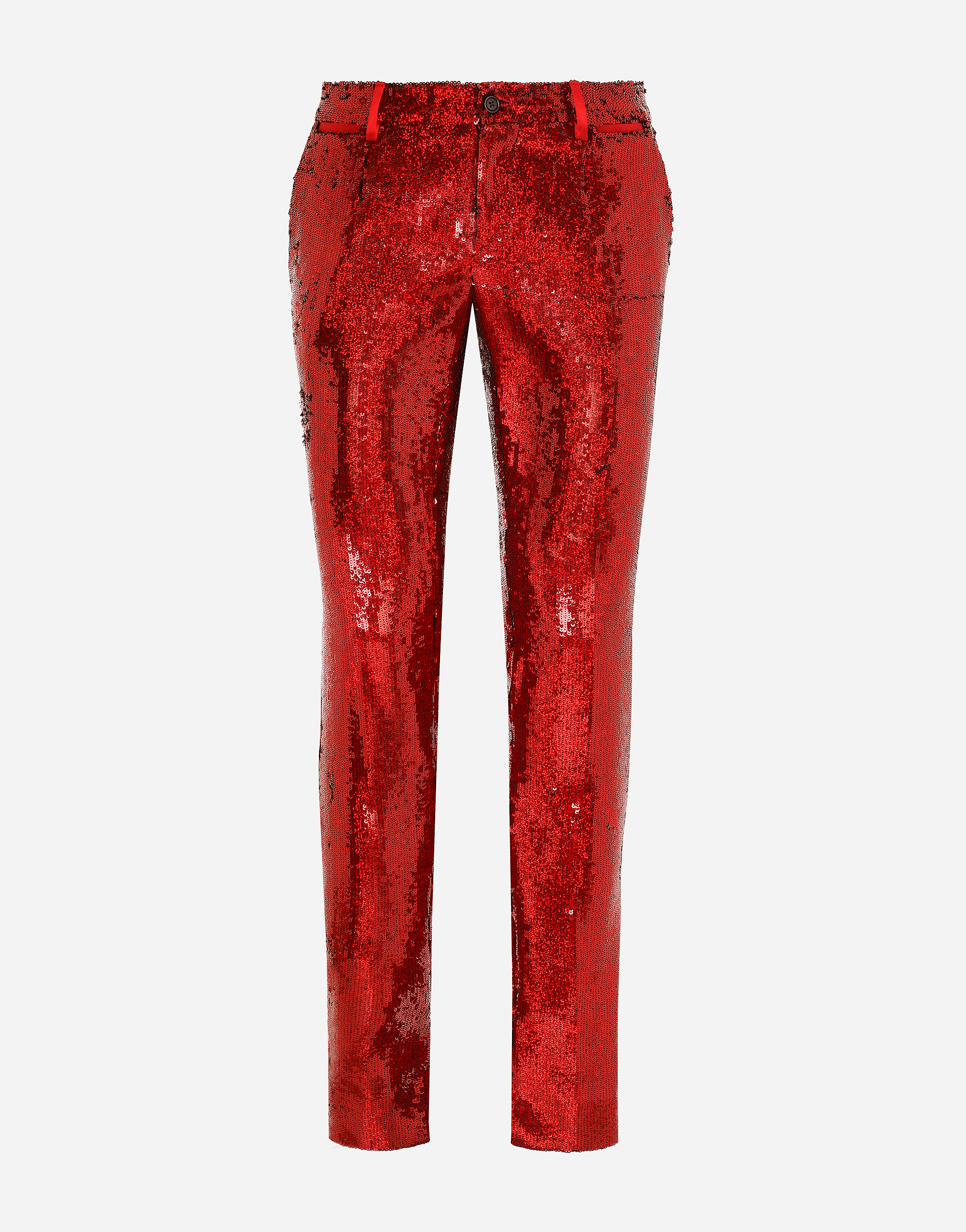 Sequined pants in Red