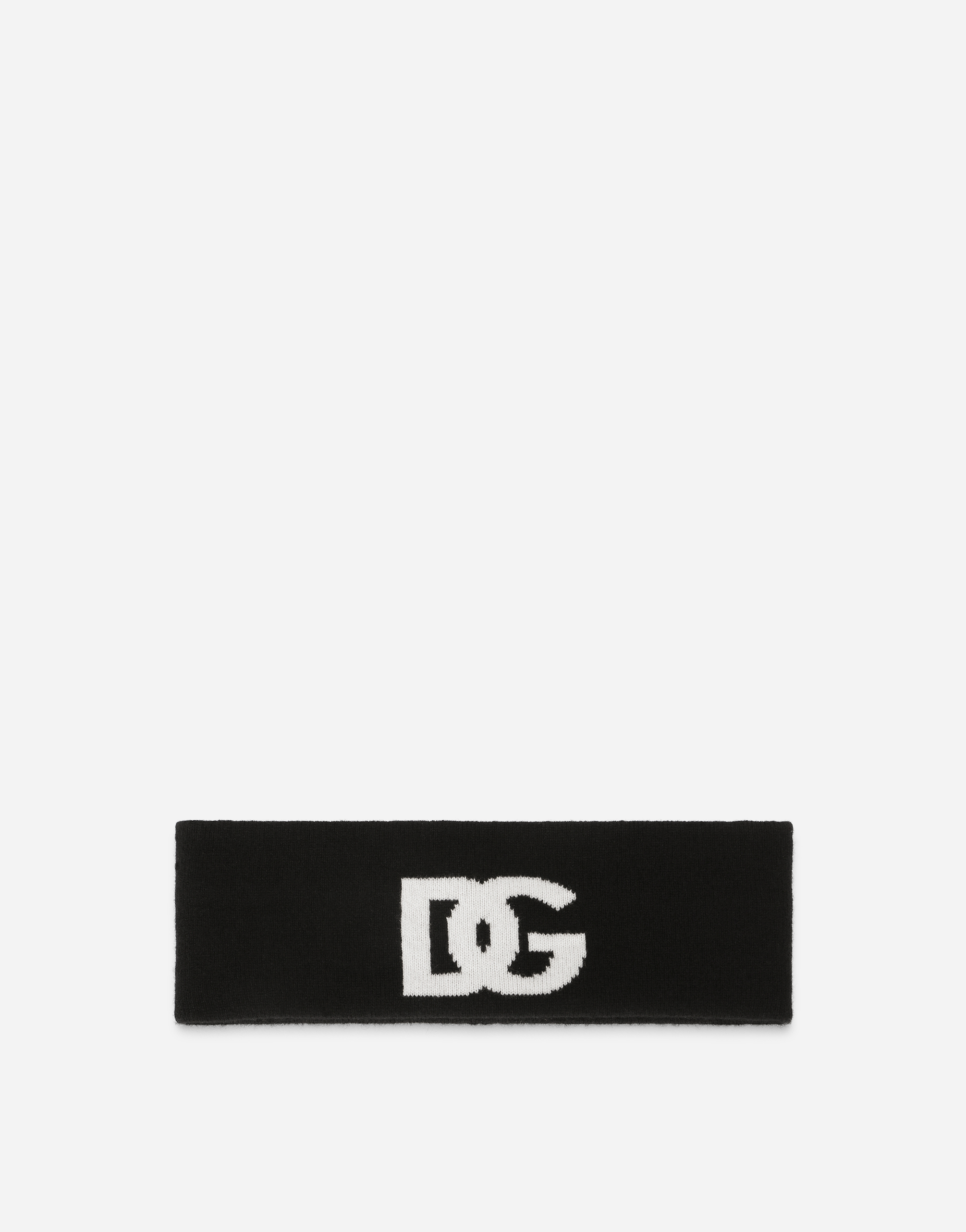 Cashmere jacquard headband with DG logo in Multicolor