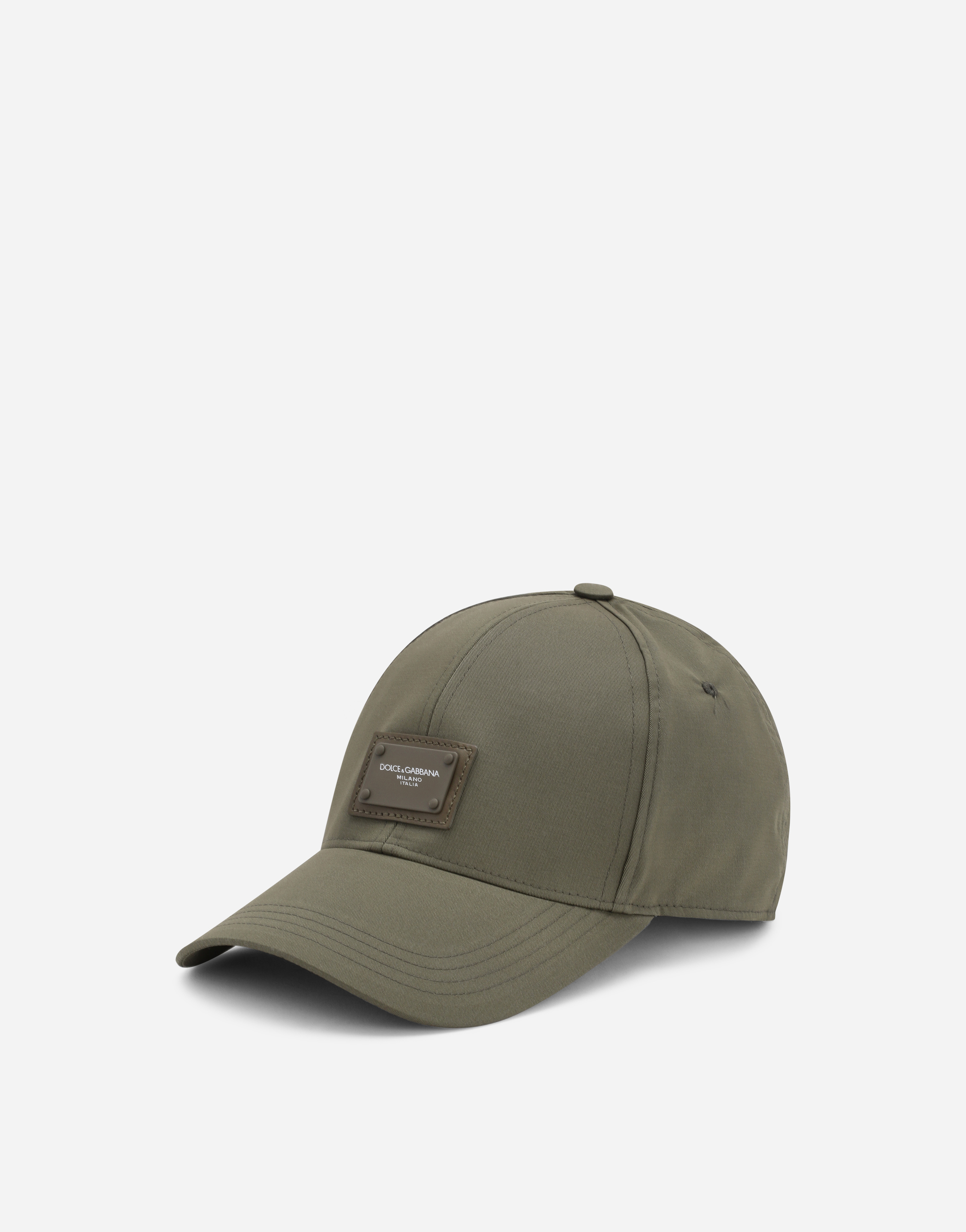 Baseball cap with branded plate in Green