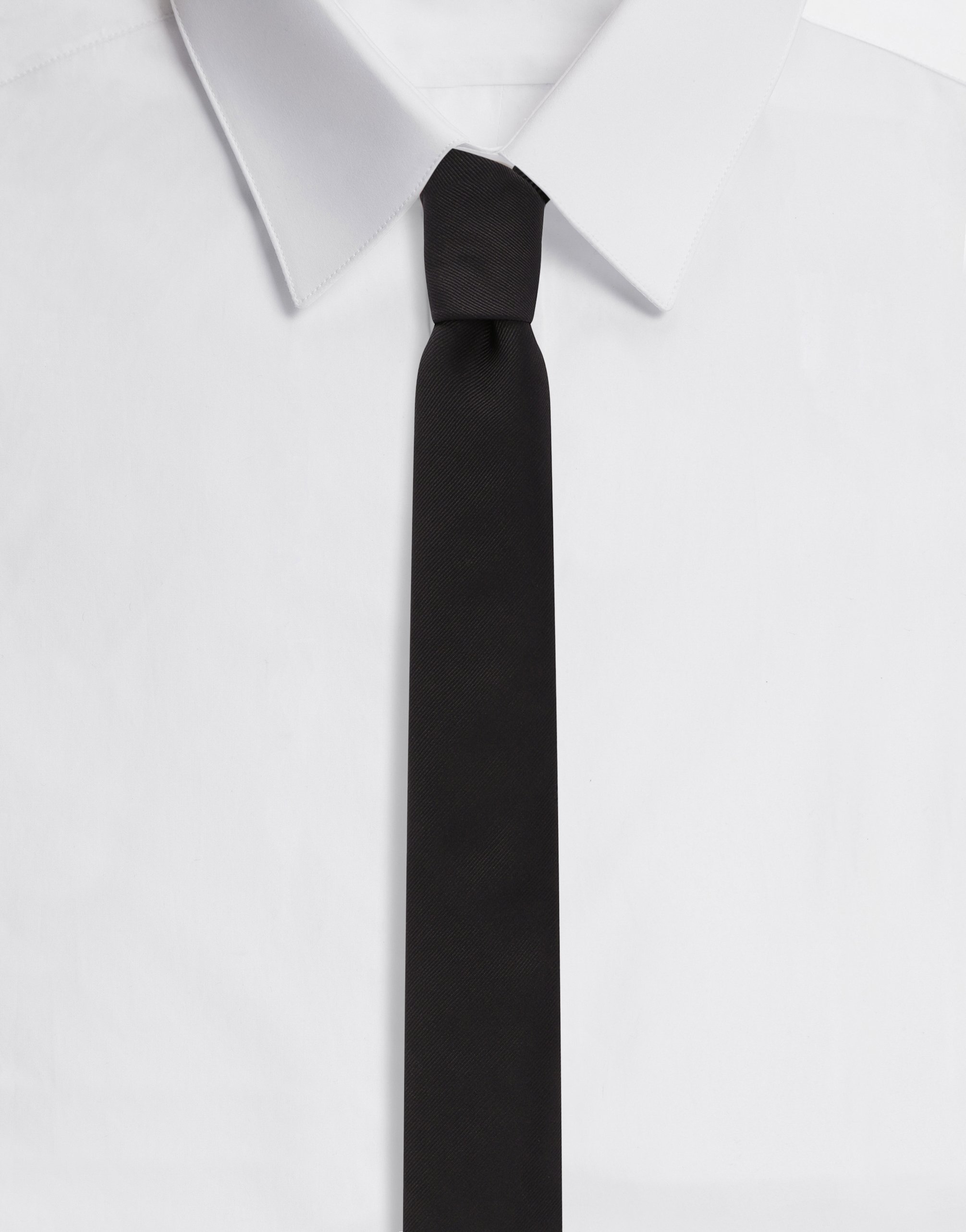 Dolce & Gabbana Silk Tie In Black
