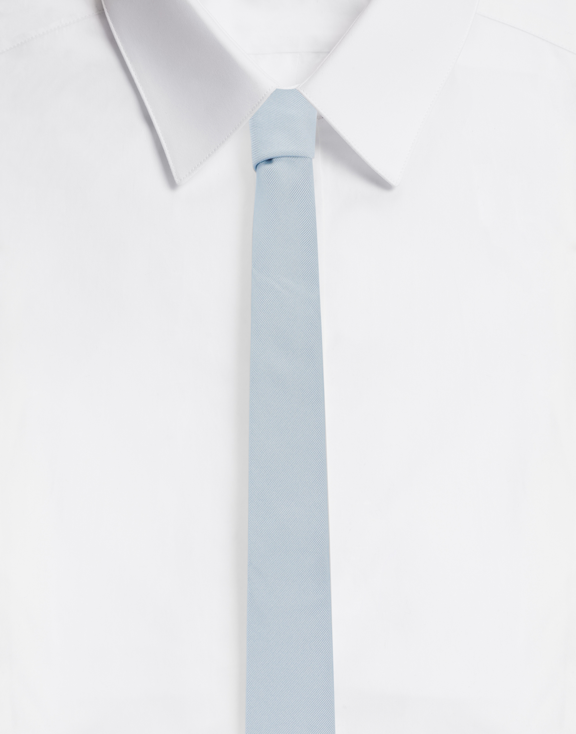 6 cm (24”) silk blade tie in Azure