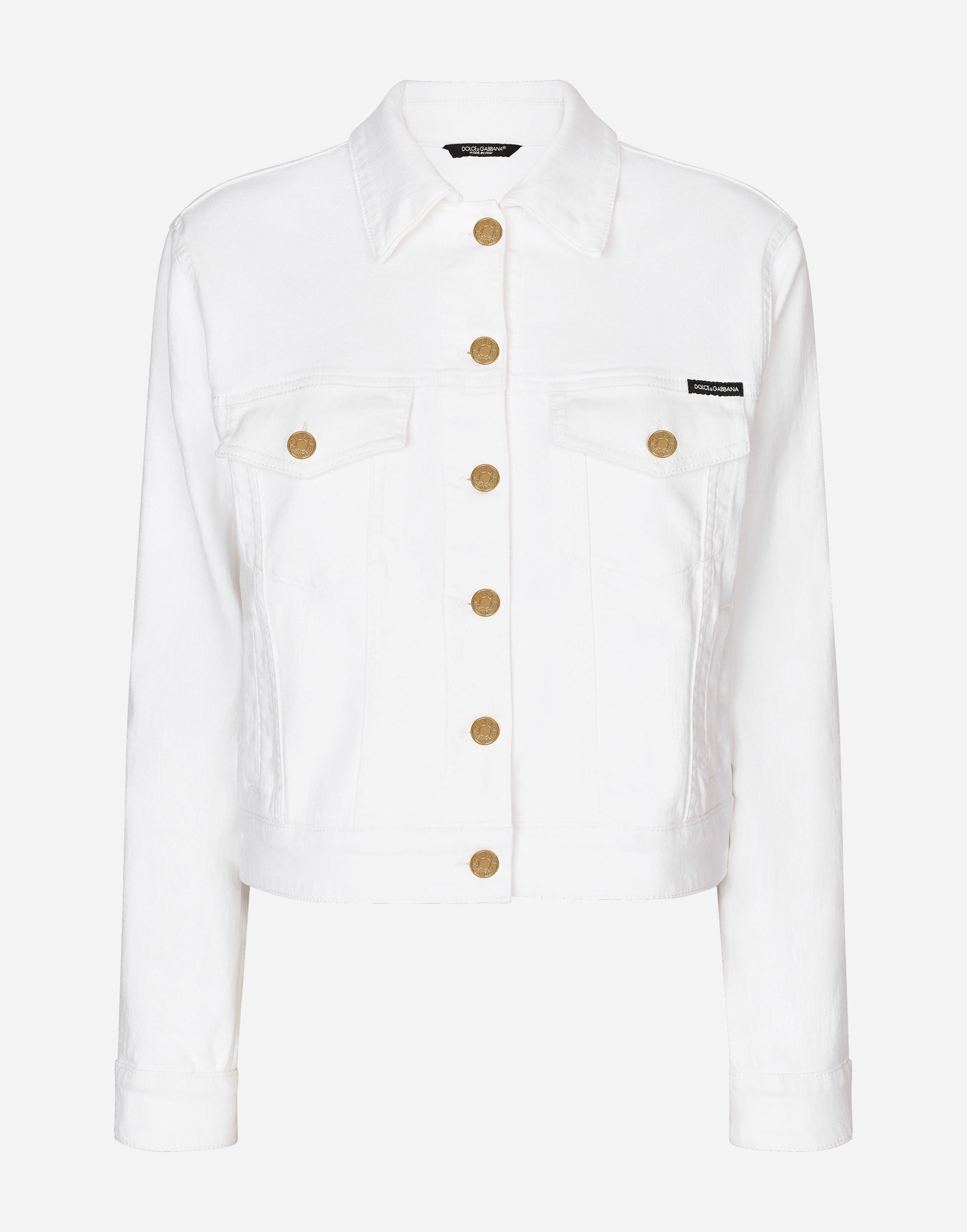 White denim jacket in Multicolor