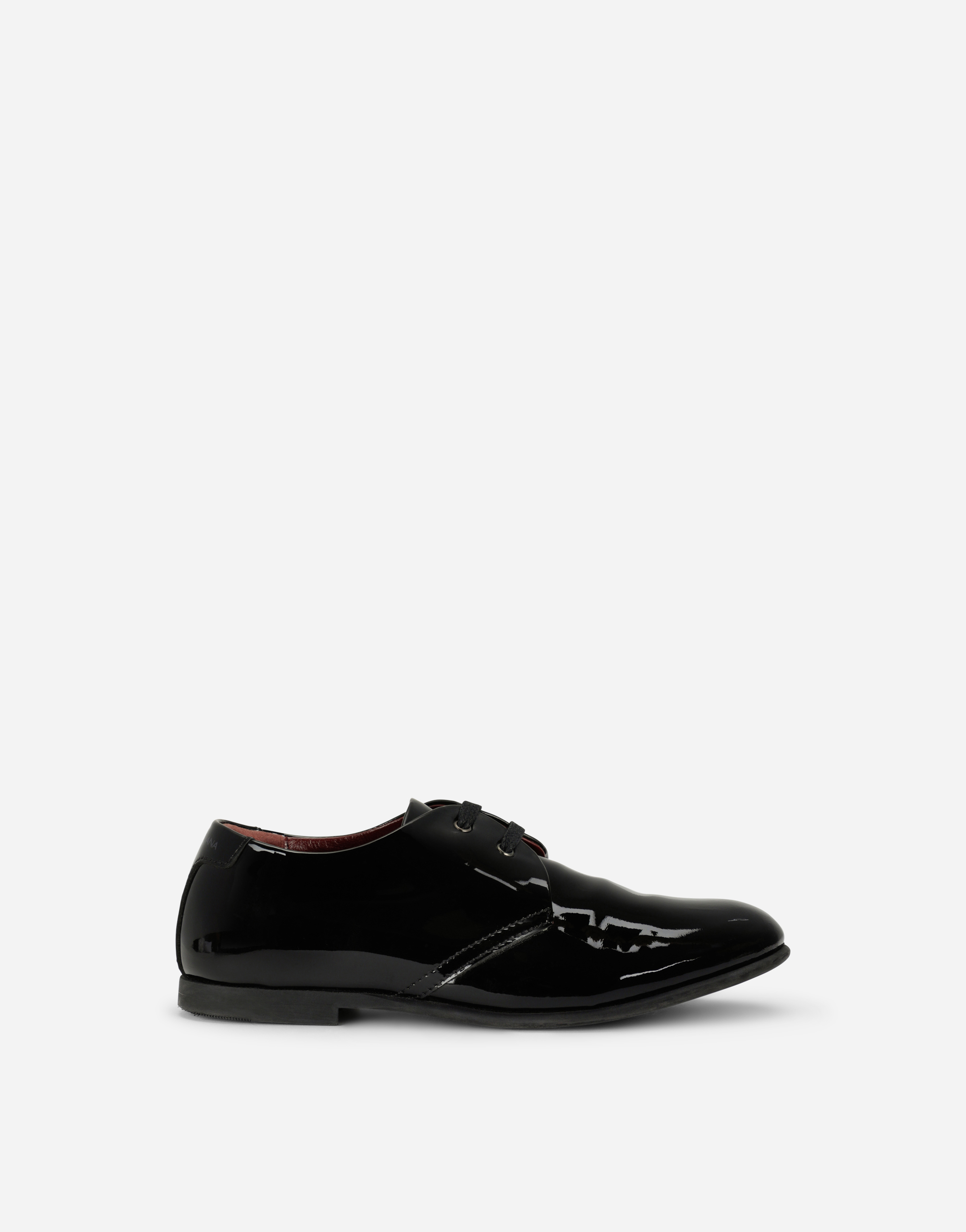 Patent leather derby shoes in Black