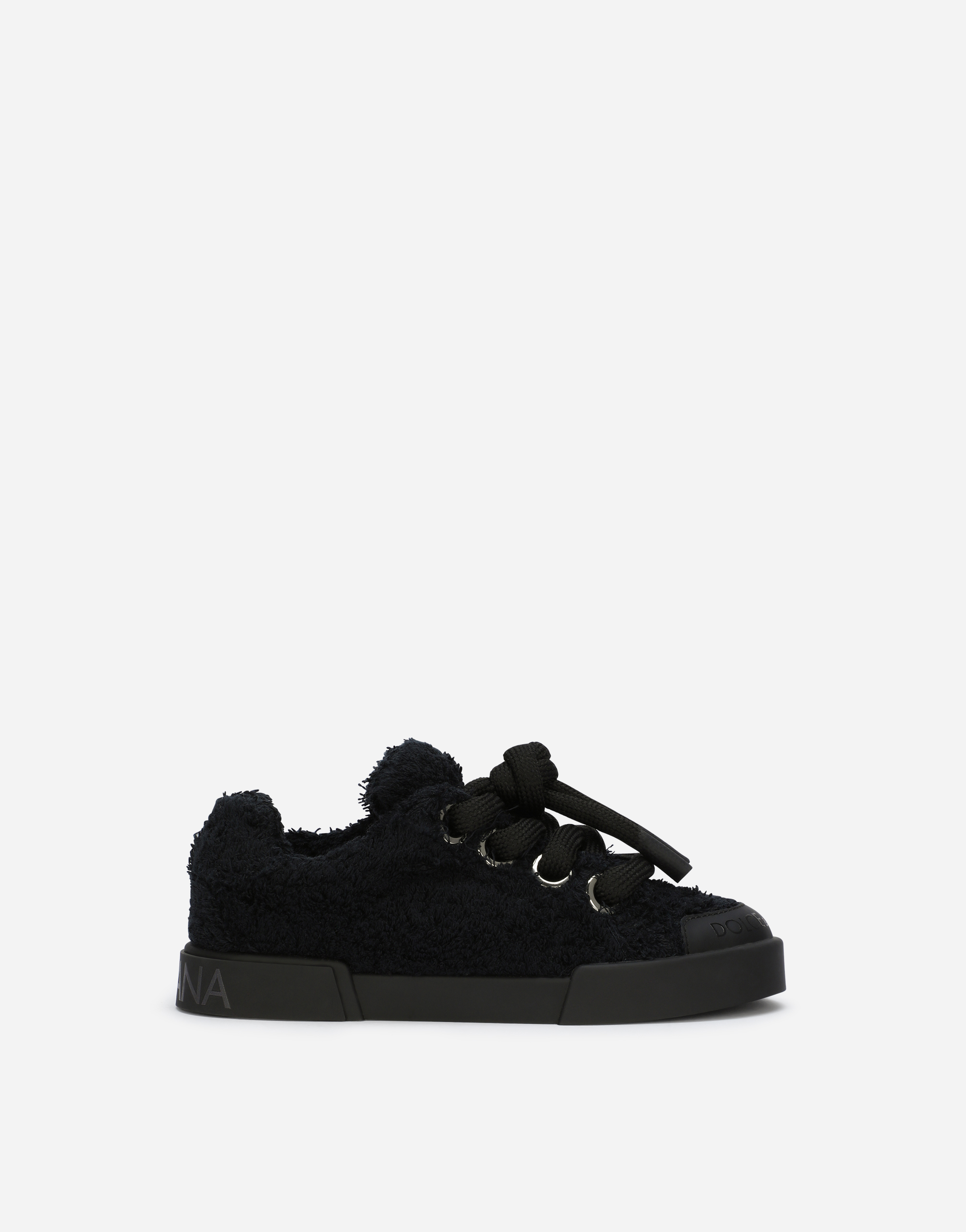 Terrycloth Portofino Light sneakers in Black