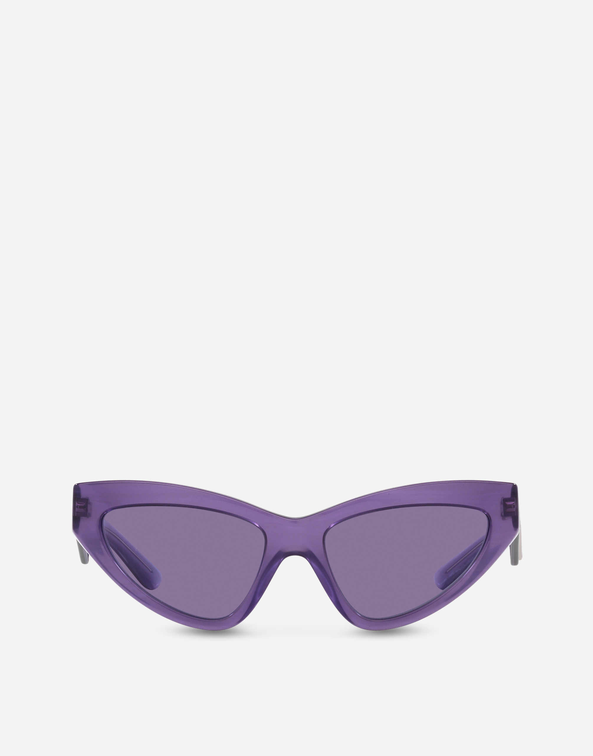 DG Crossed Sunglasses in Fleur purple