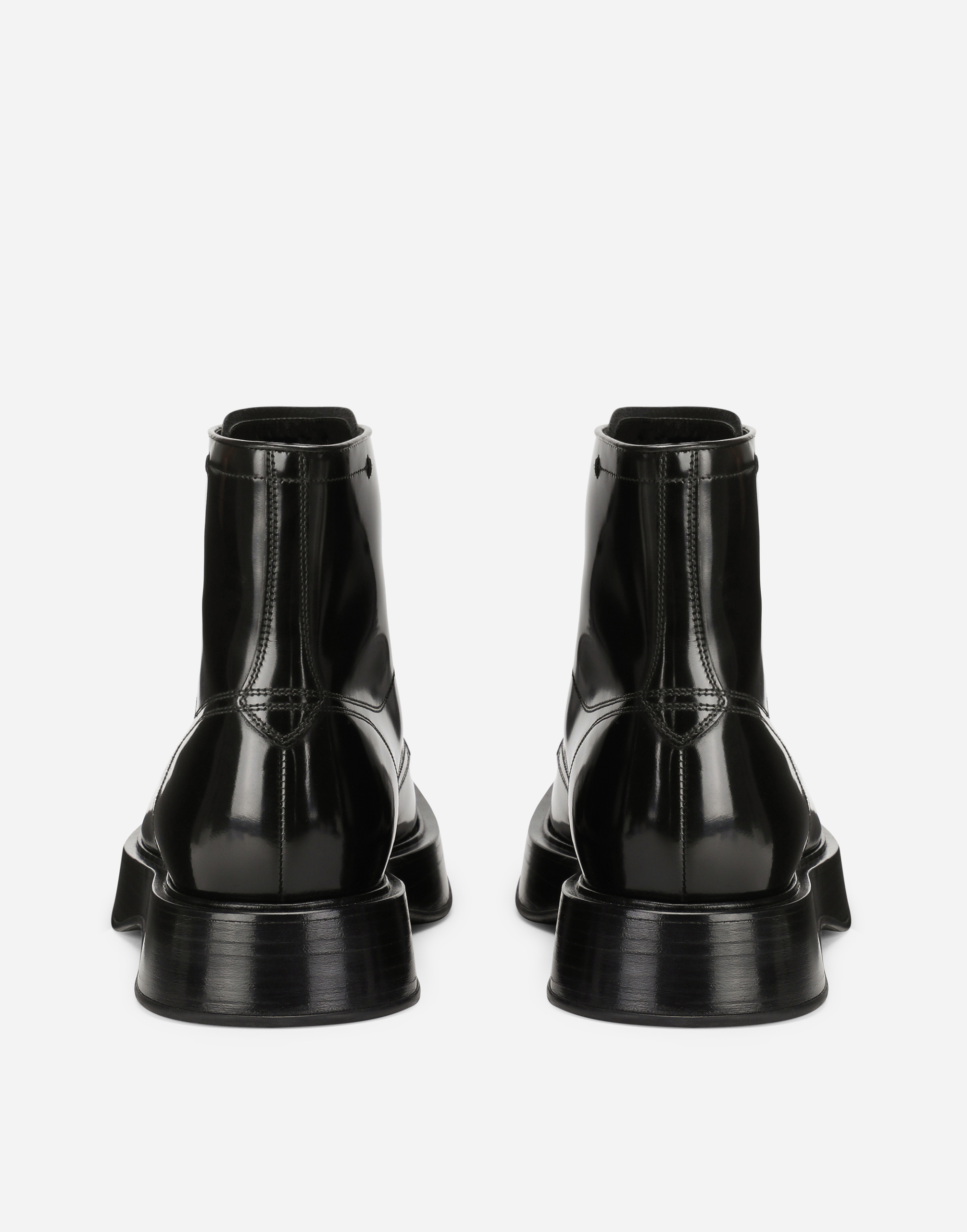 Brushed calfskin ankle boots in Black for Men | Dolce&Gabbana®