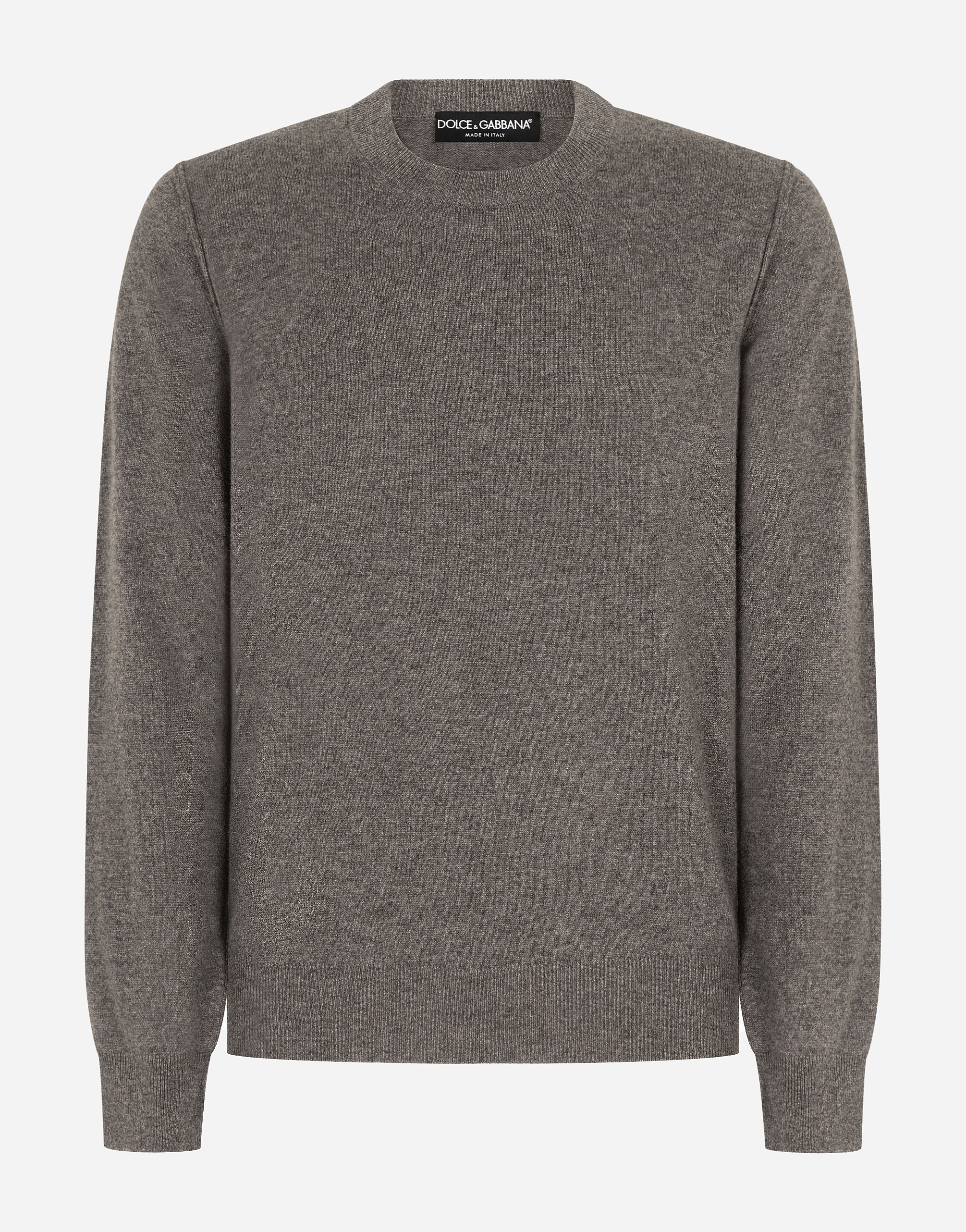 Cashmere round-neck sweater in Grey