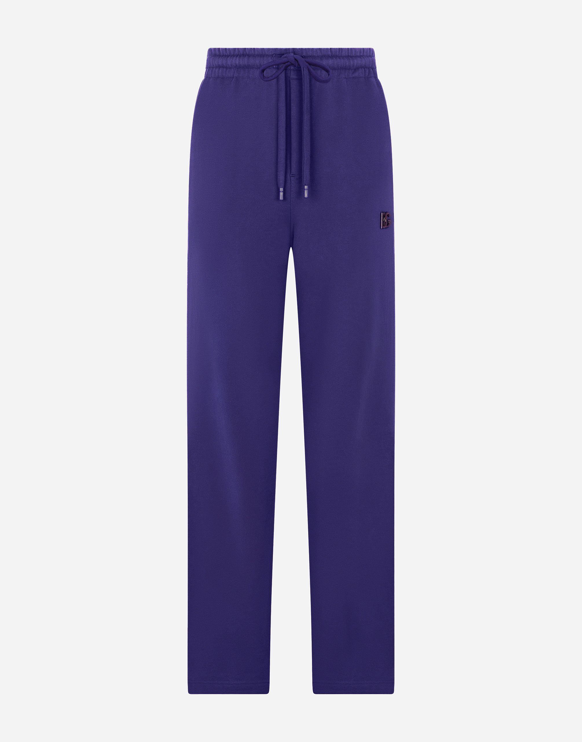 Jersey jogging pants with DG logo in Purple