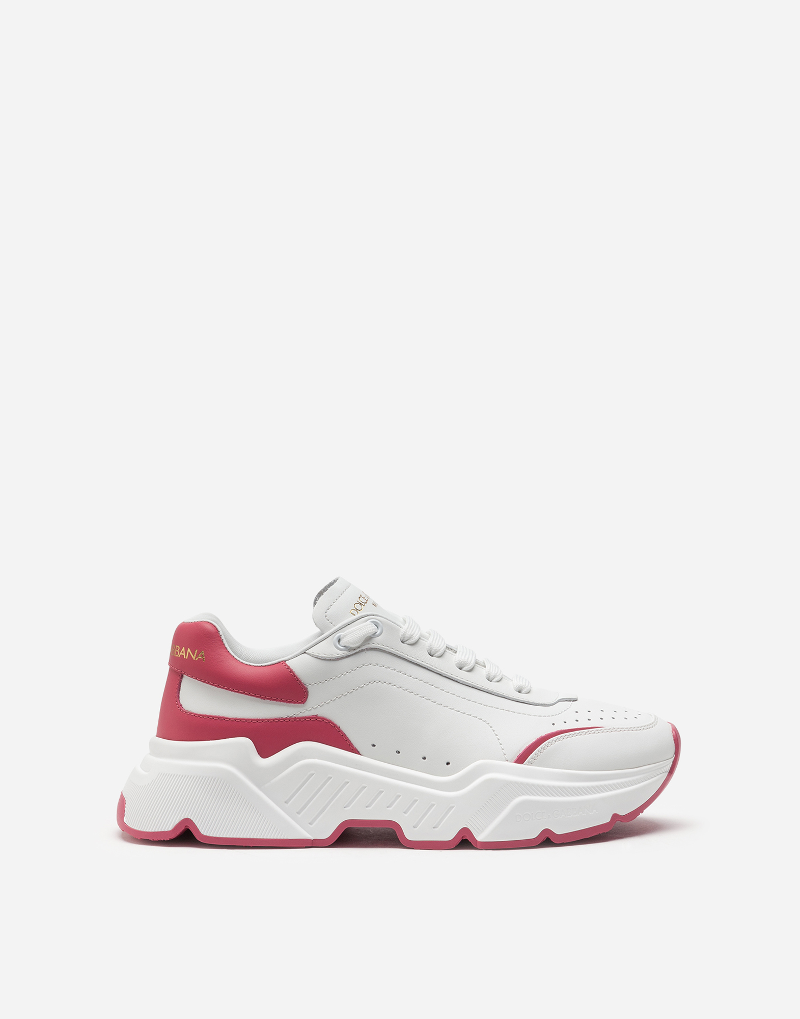 Nappa leather Daymaster sneakers in White/Fuchsia