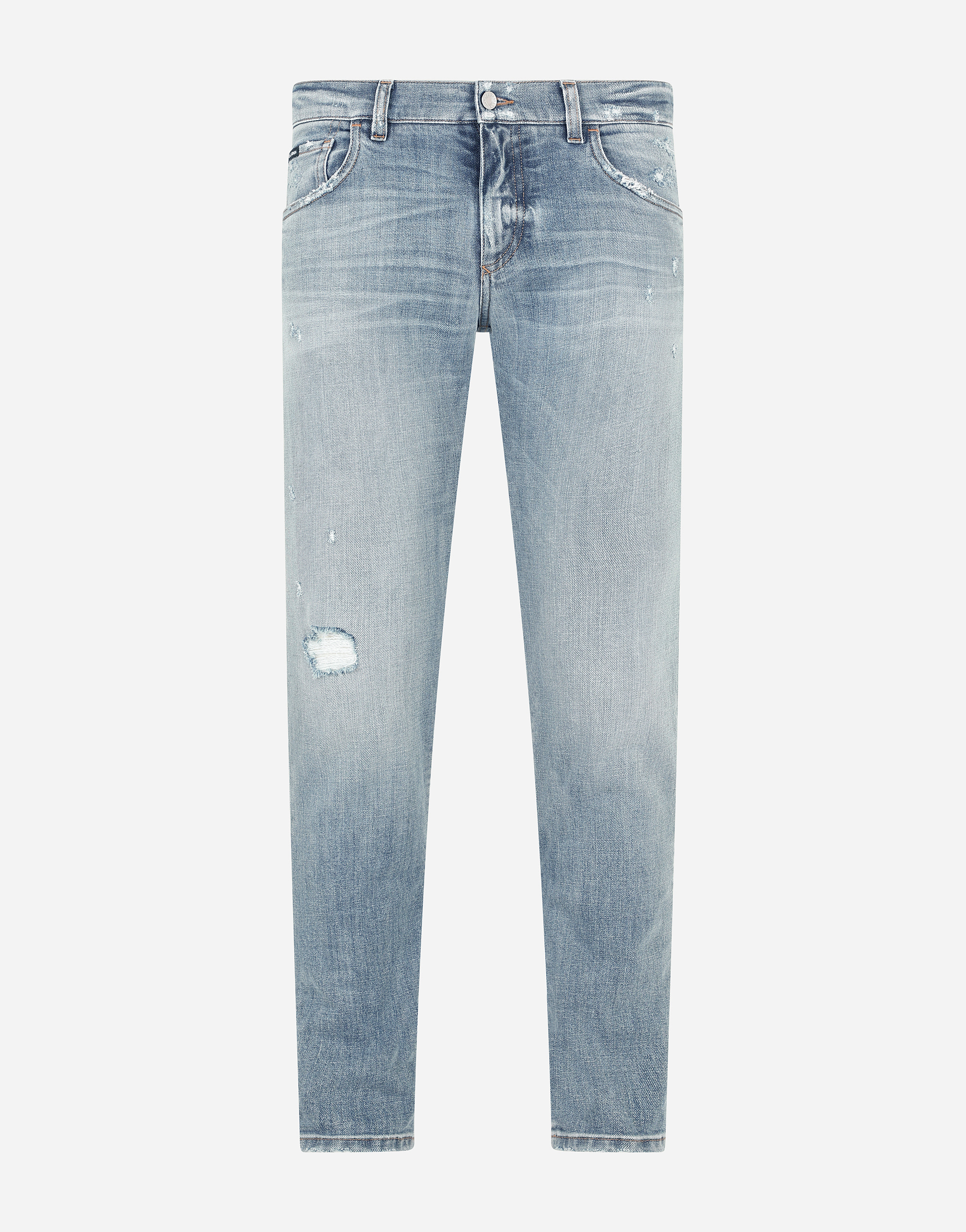 Light blue skinny stretch jeans in Multicolor