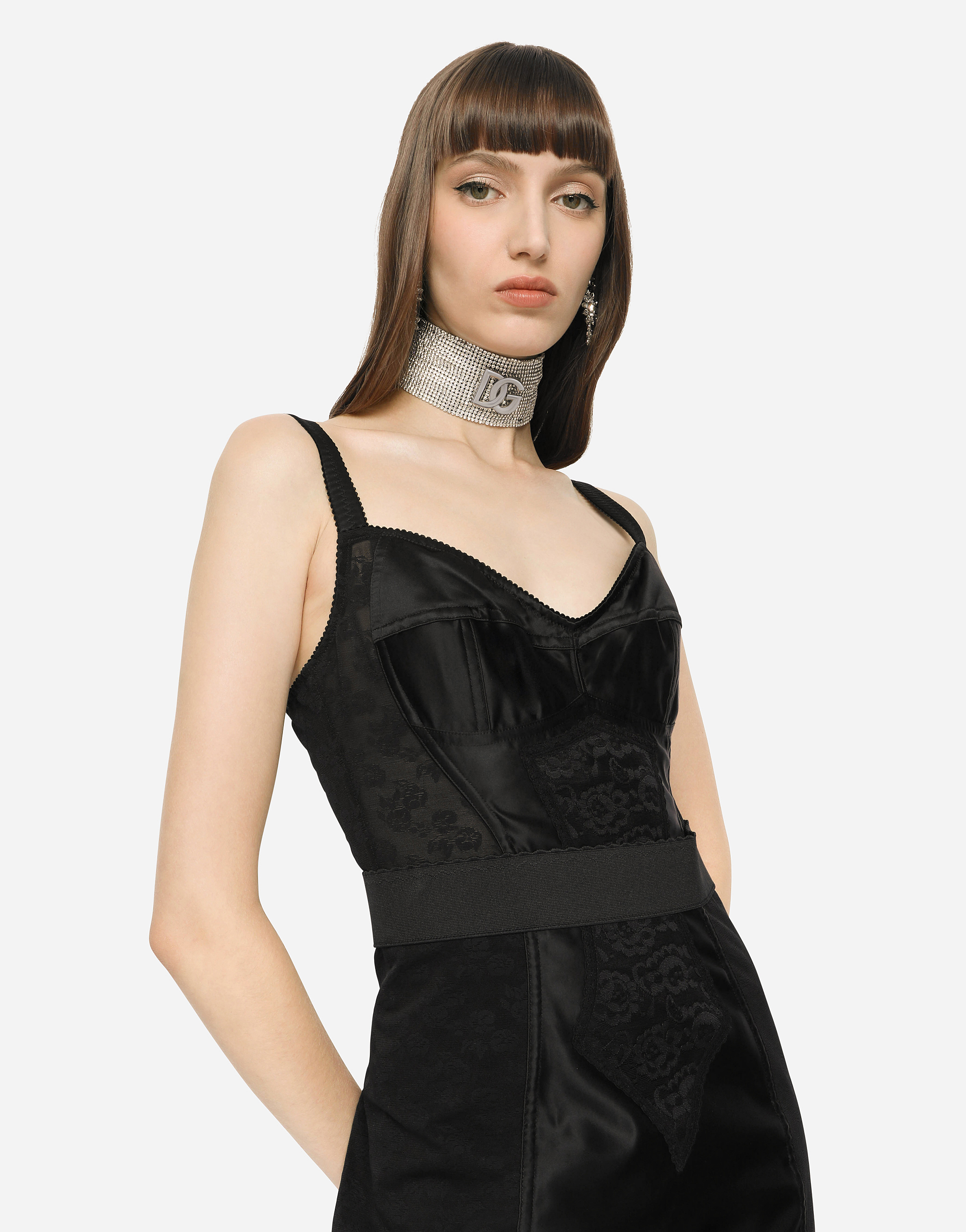Bodycon Dress With Stretch Lace Applique - Women | Dolce&Gabbana