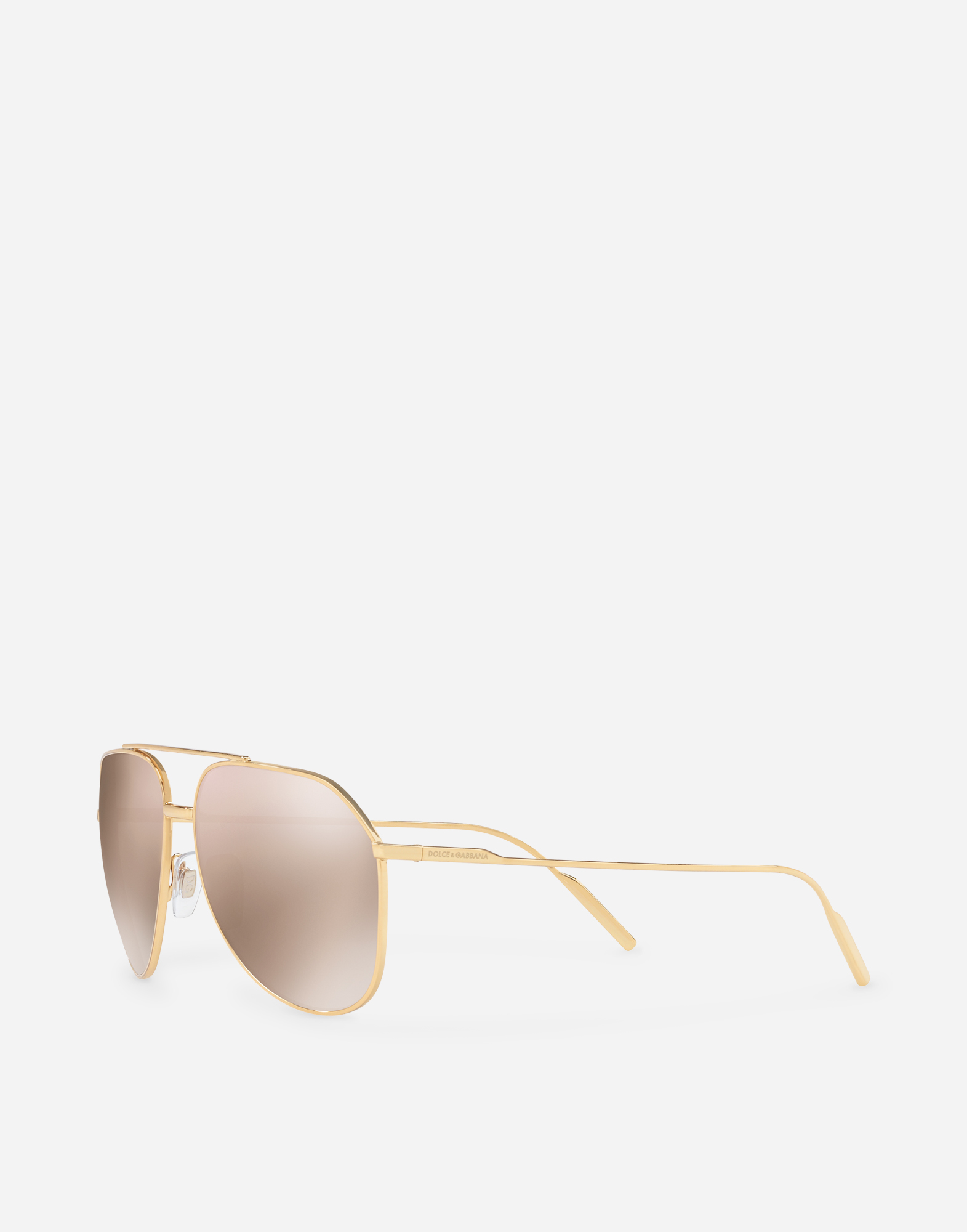 Aviator Sunglasses In Gold-Plated Metal 