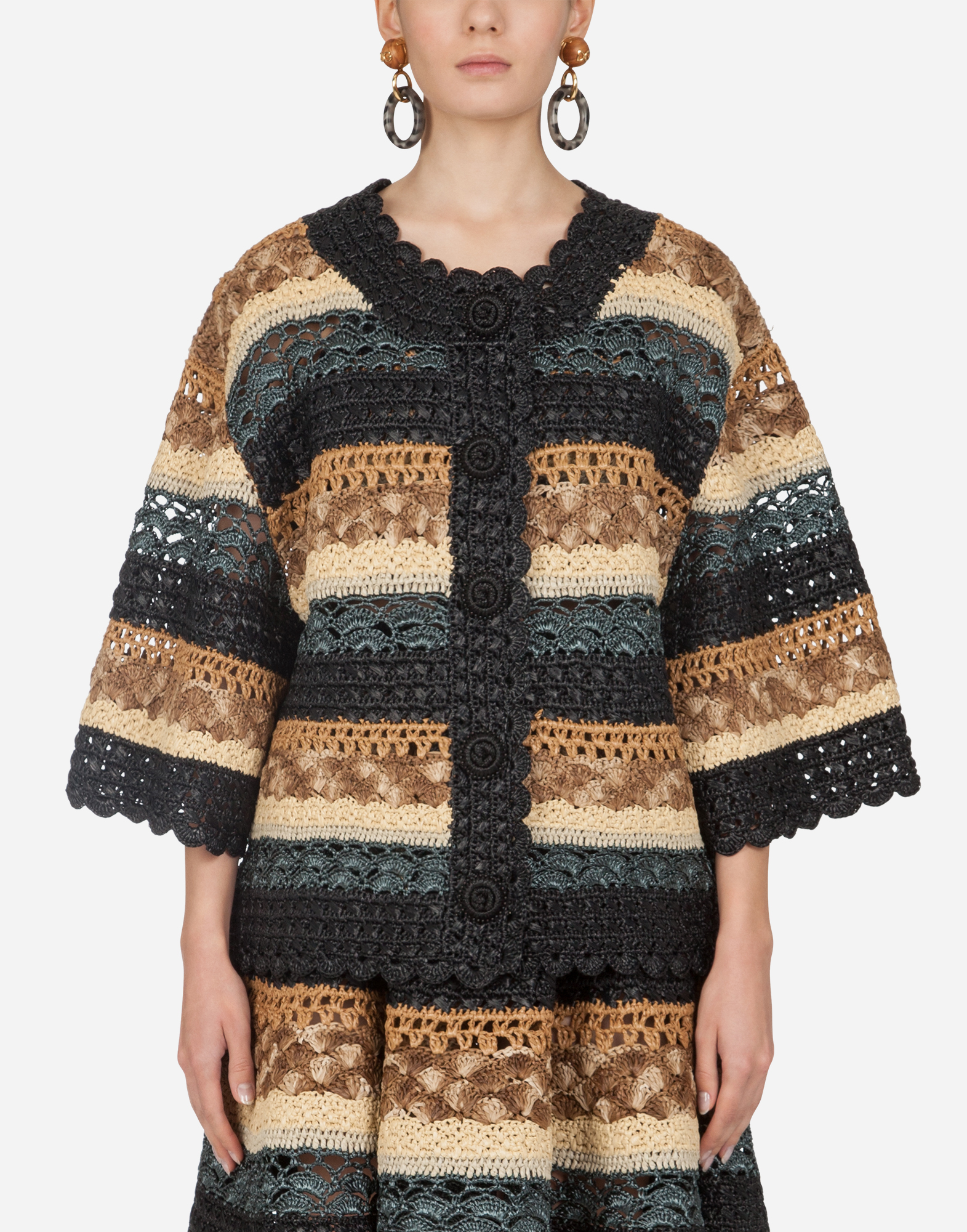 Dolce & Gabbana Crochet Jacket | ModeSens