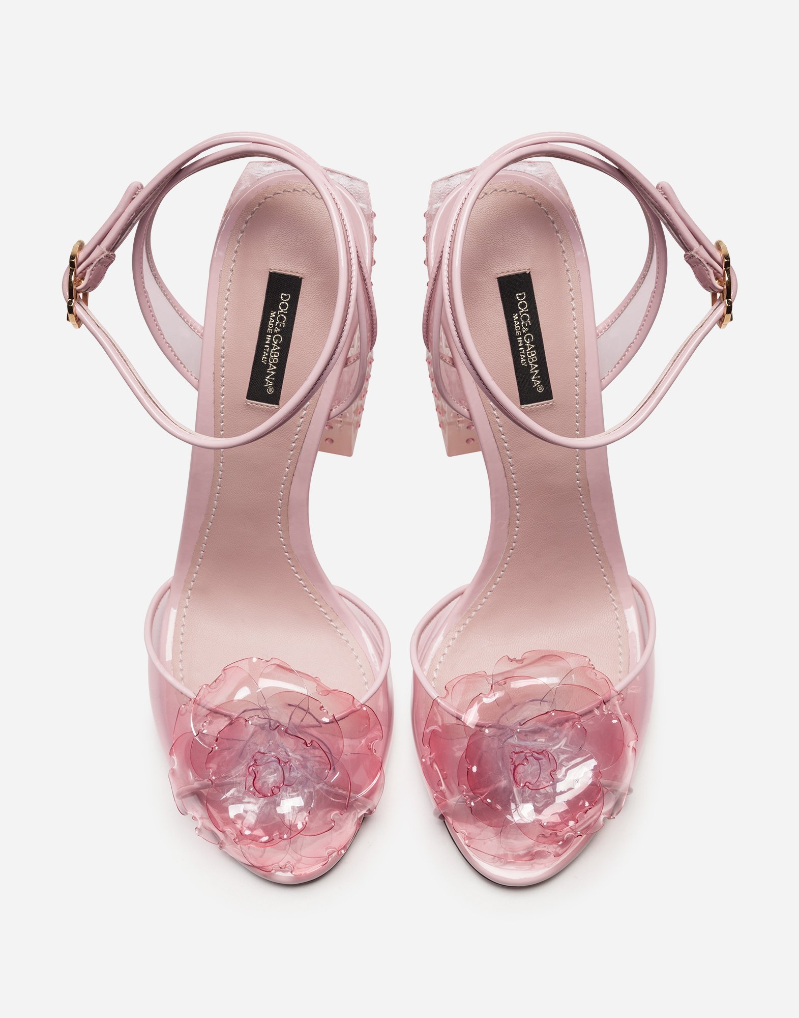Cinderella sandals with sint glass heel